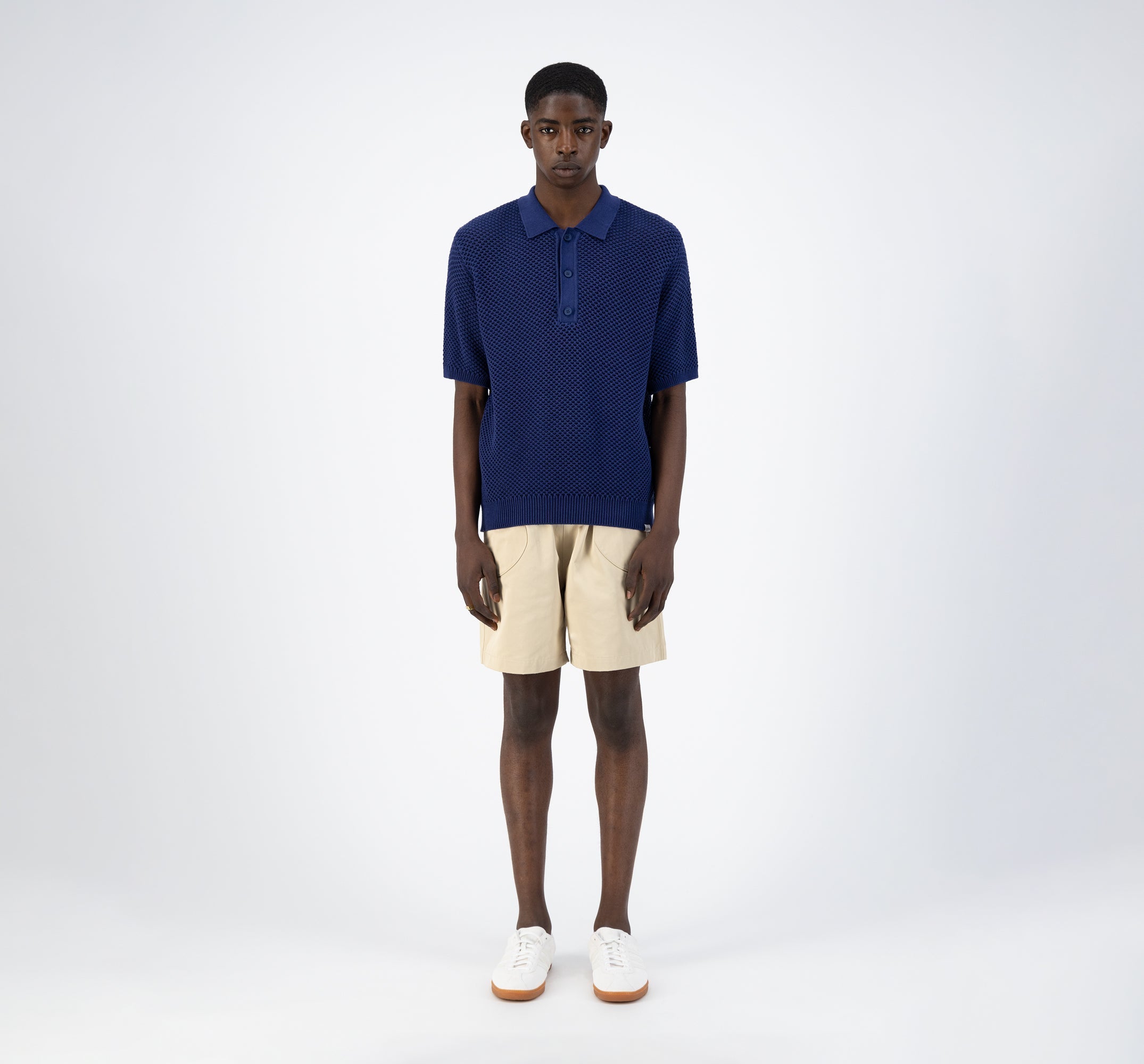 Polo en tricot Kiewic - Marine