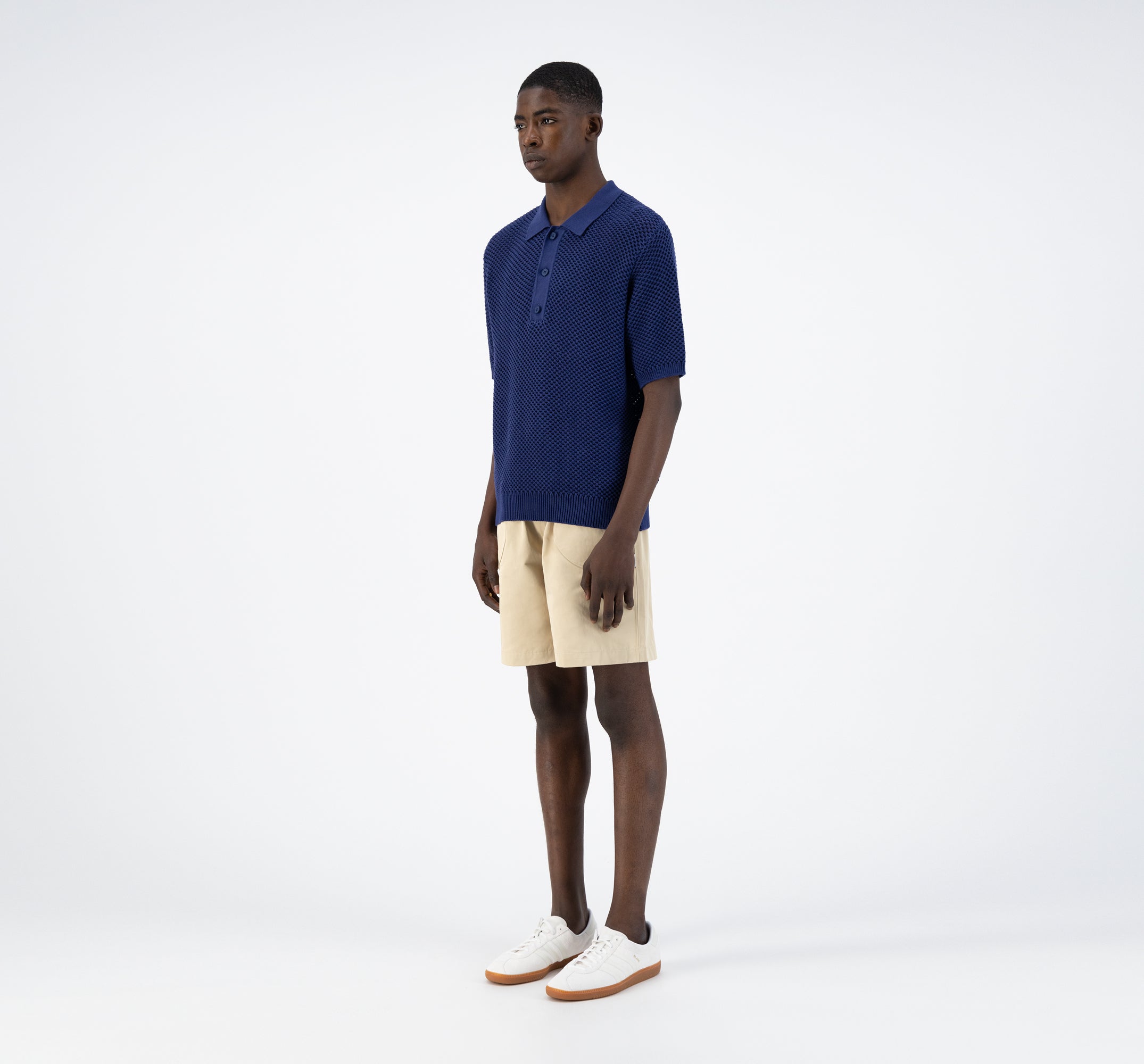 Polo en tricot Kiewic - Marine