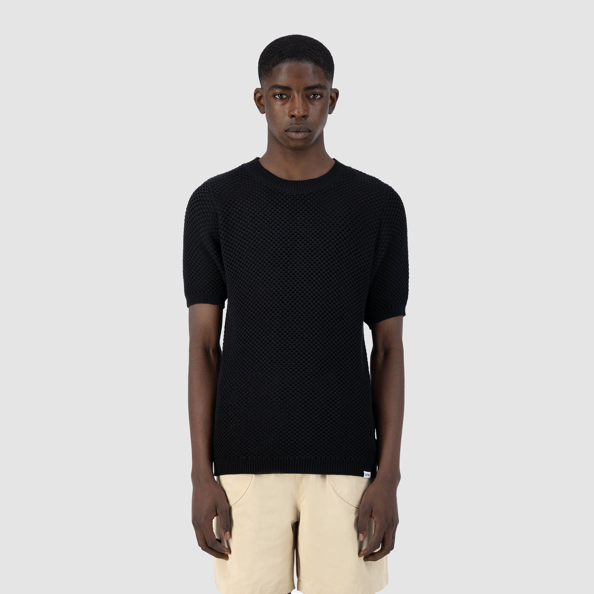 T-shirt en maille Kiewic - Noir