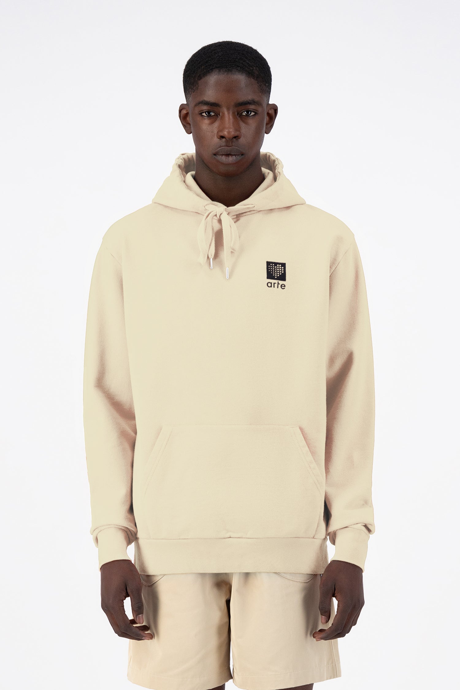 Sweat à capuche Hulton Heart - Crème