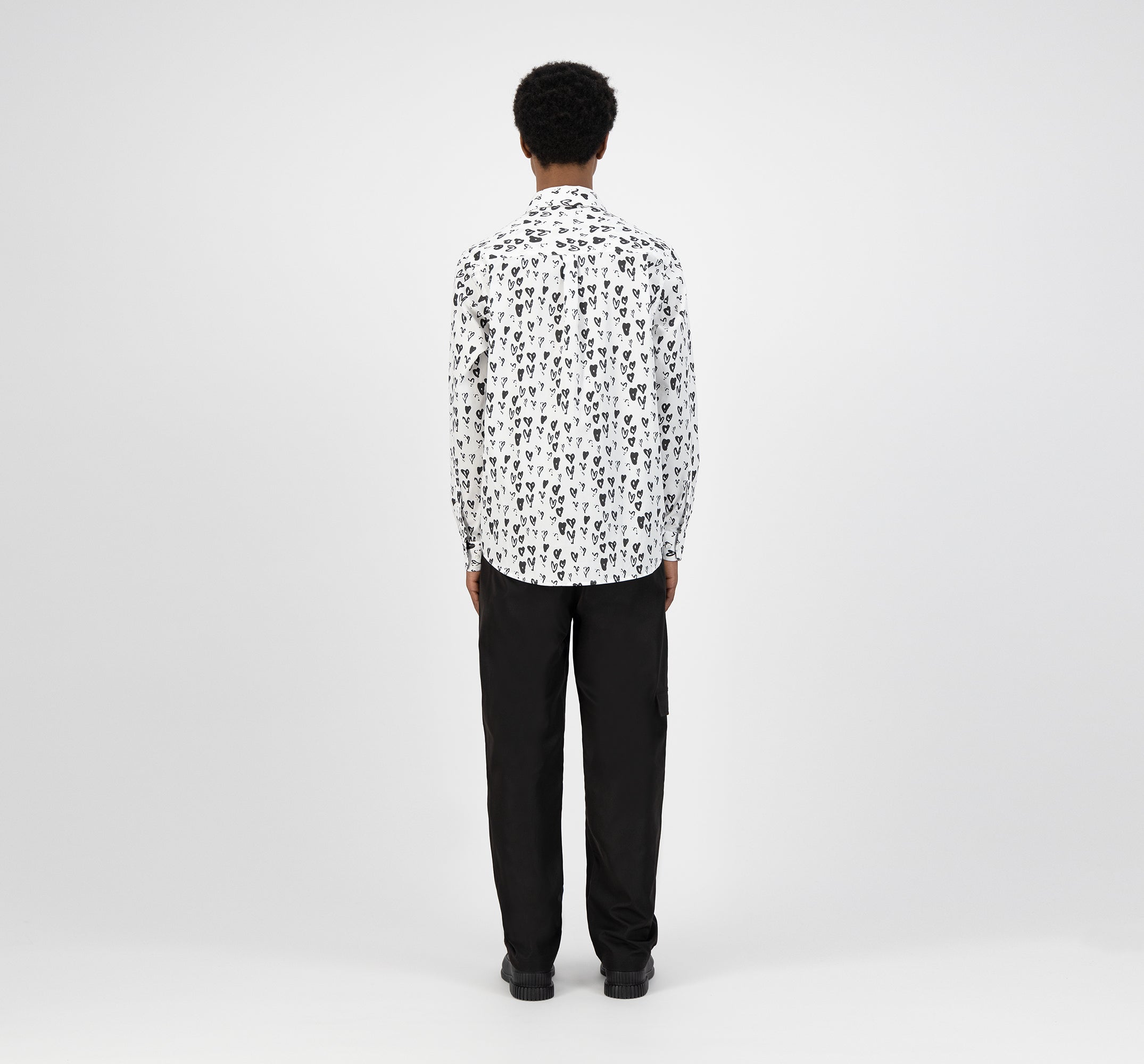 Chemise Stockton Hearts - blanc/noir