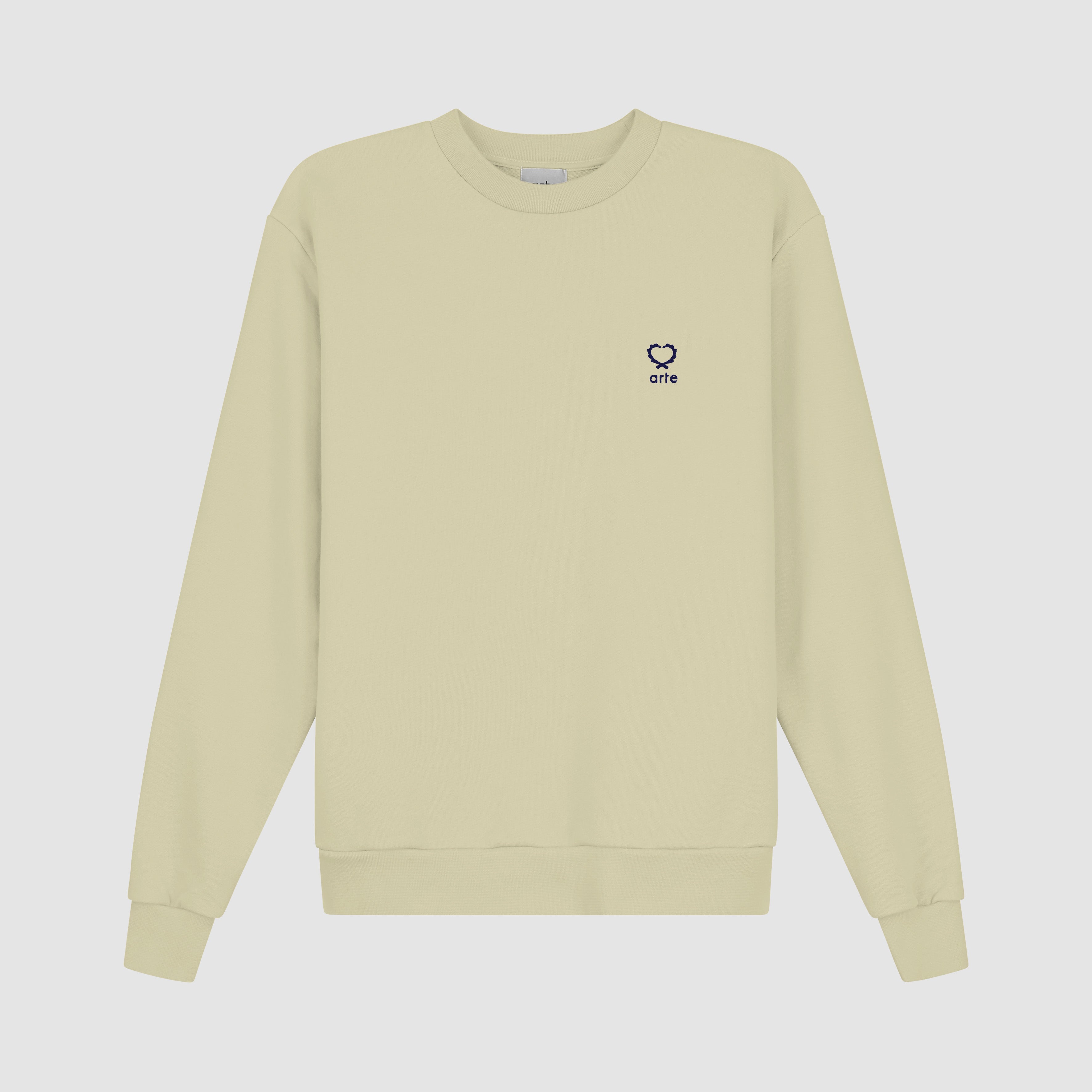 Carlos Small Heart Crewneck - Crème