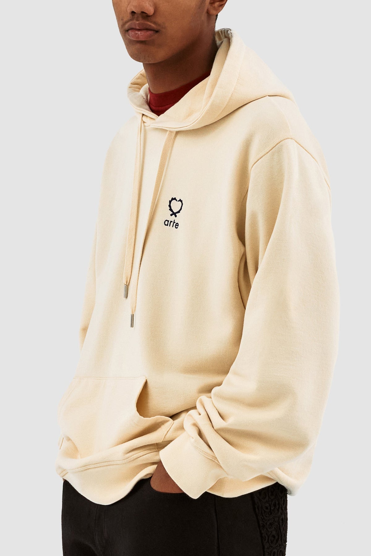 Sweat à capuche Hank Small Heart - Crème