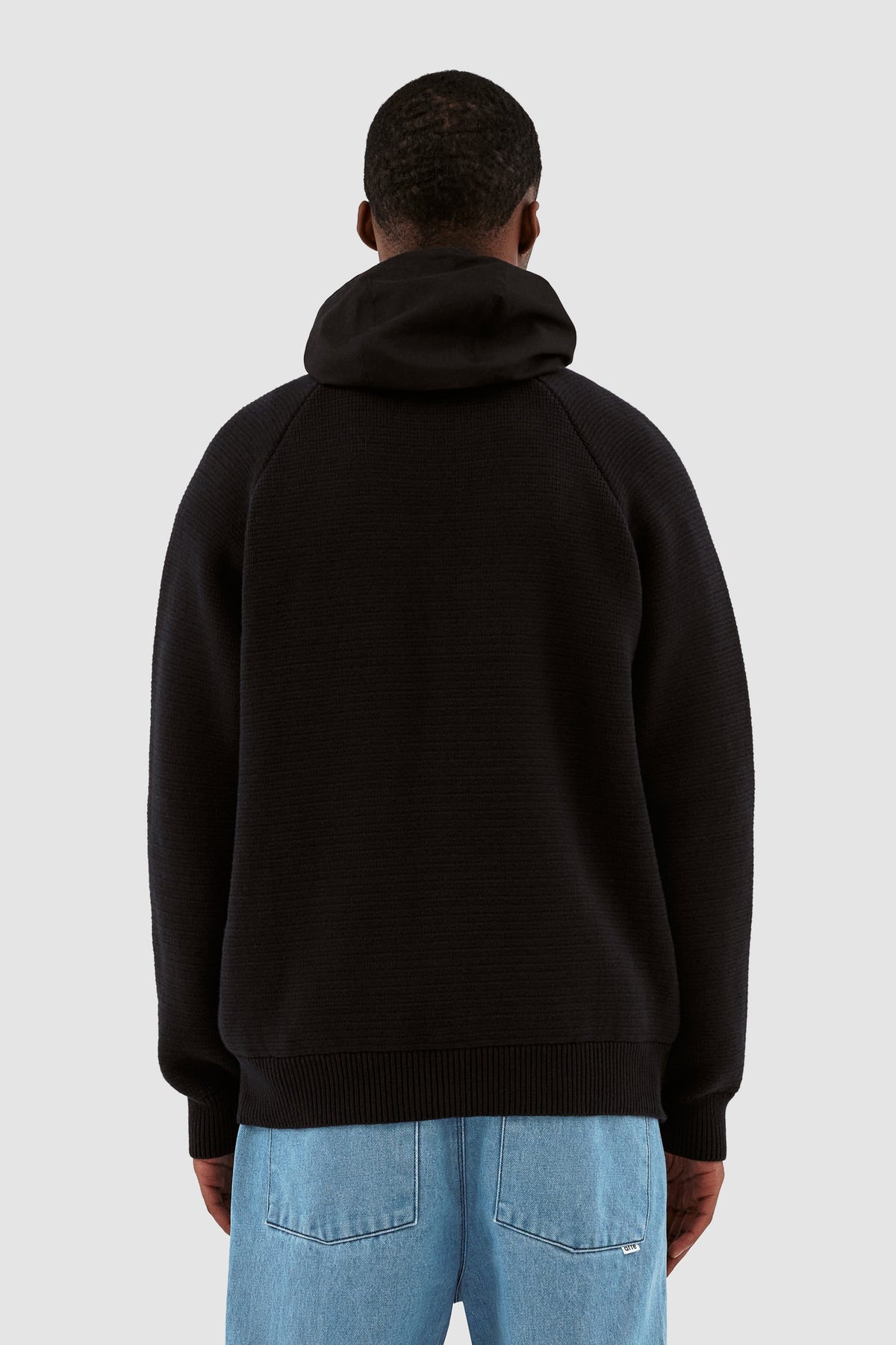 Sweat à capuche en maille Kole - Noir