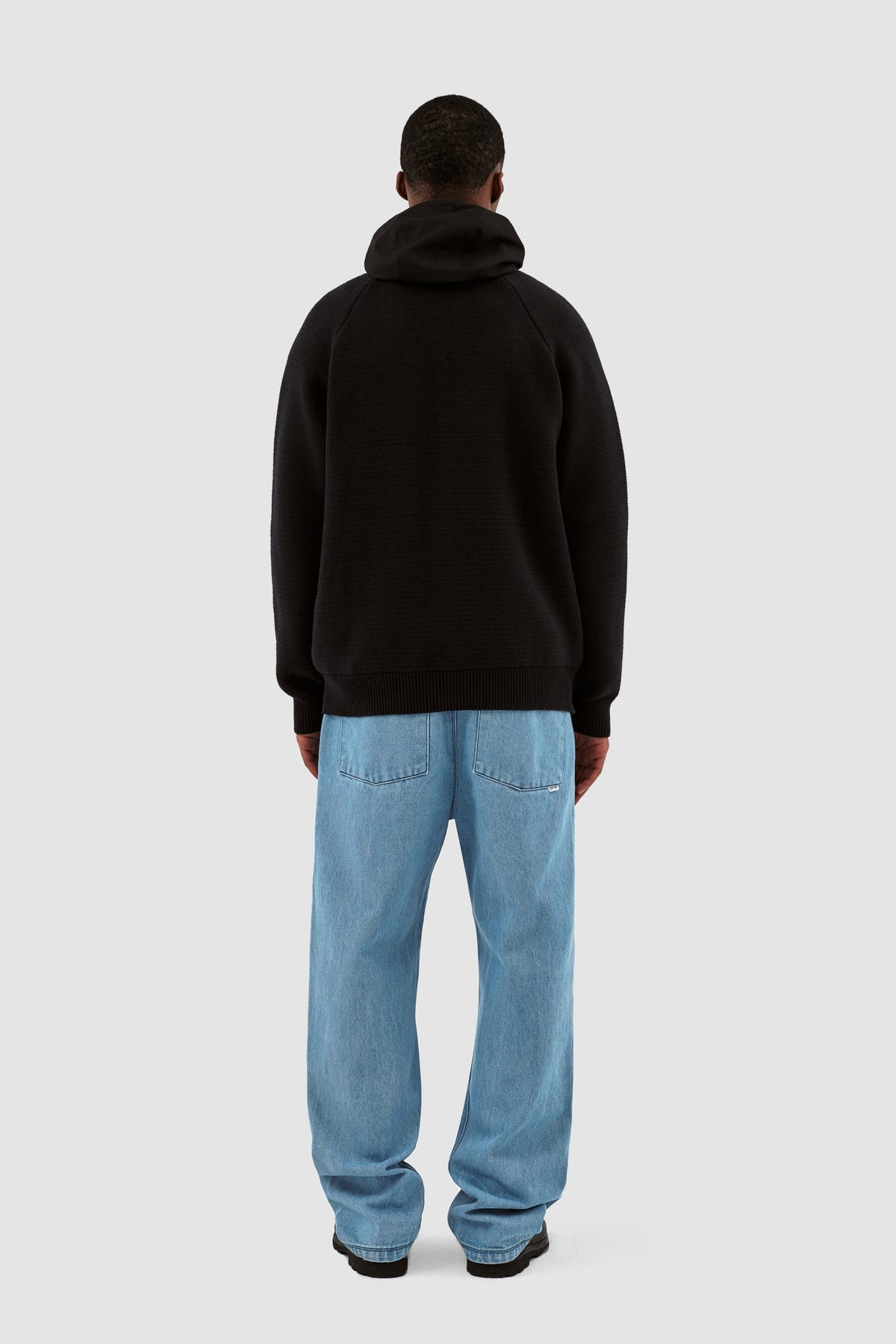 Sweat à capuche en maille Kole - Noir