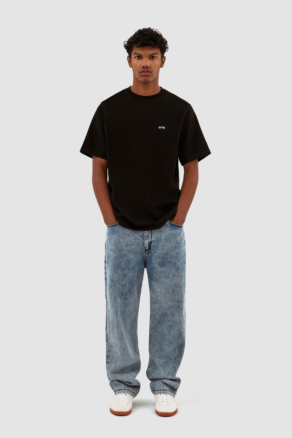 Poage Pantalon avec ceinture - Denim Vintage