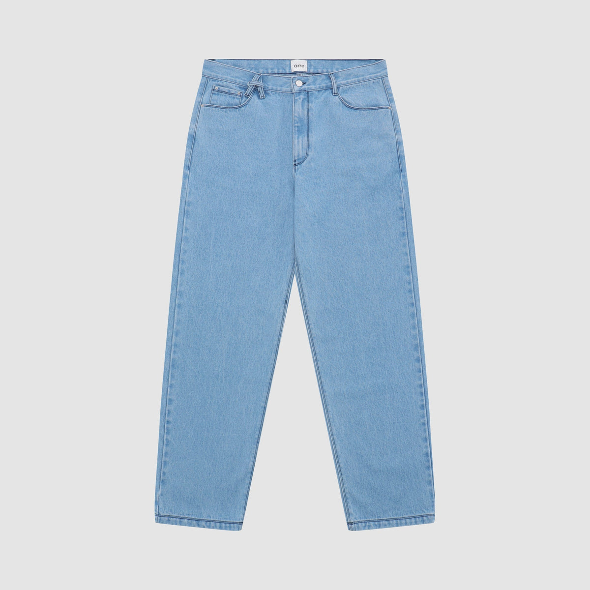 Poage Belt Detail Pants - Denim Bleach