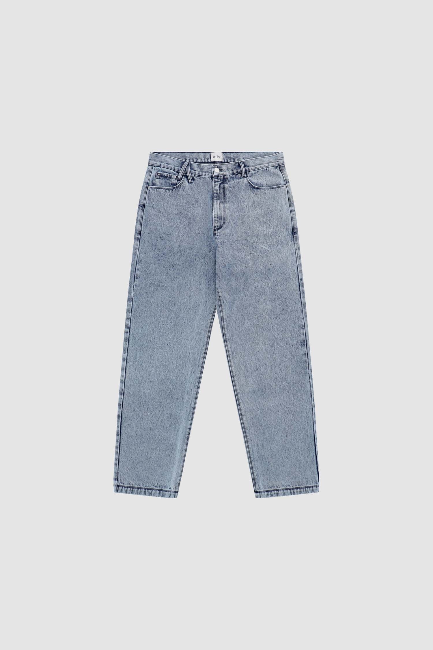 Poage Pantalon avec ceinture - Denim Vintage