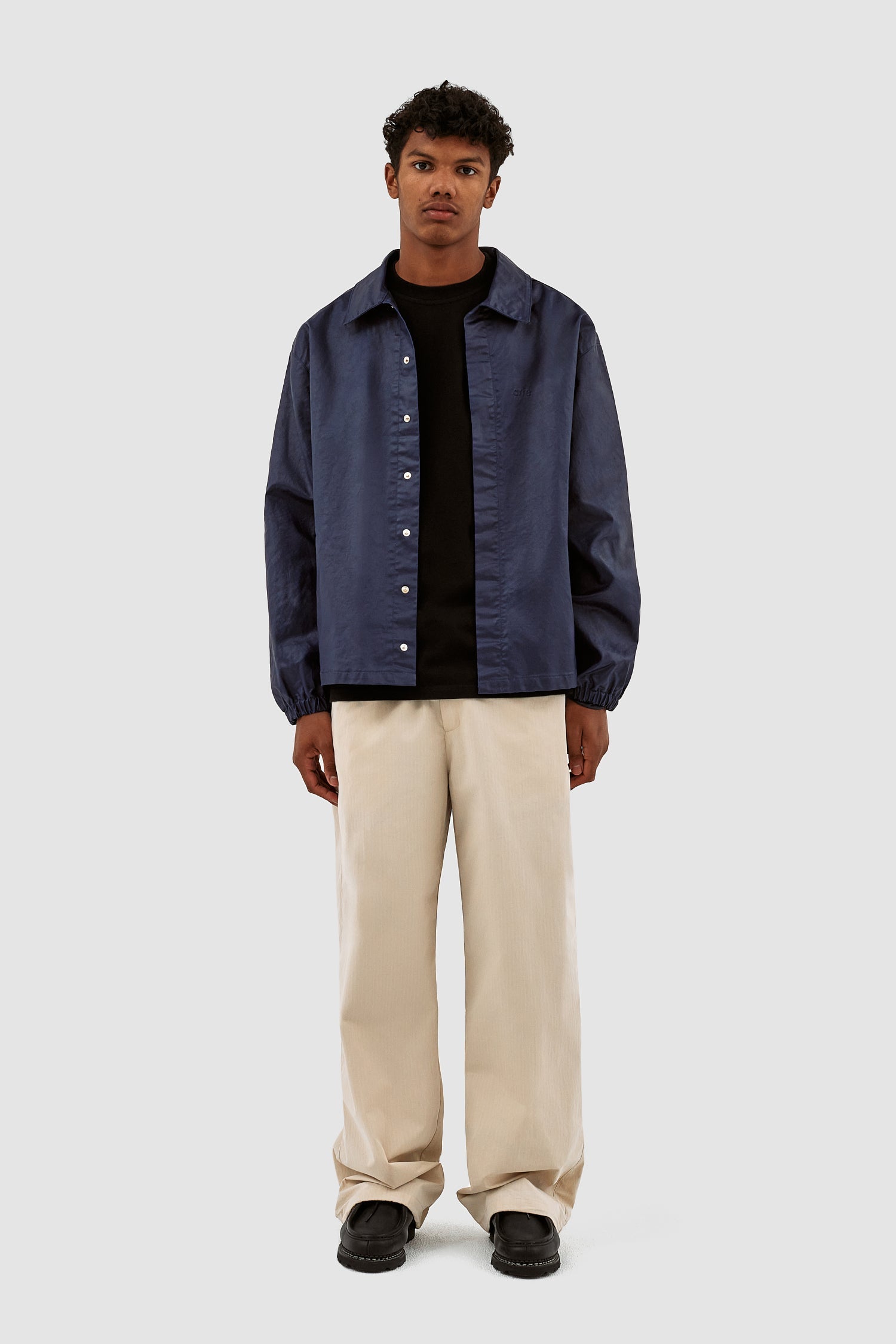 Jules Coach Waxed Denim Jacket - Navy