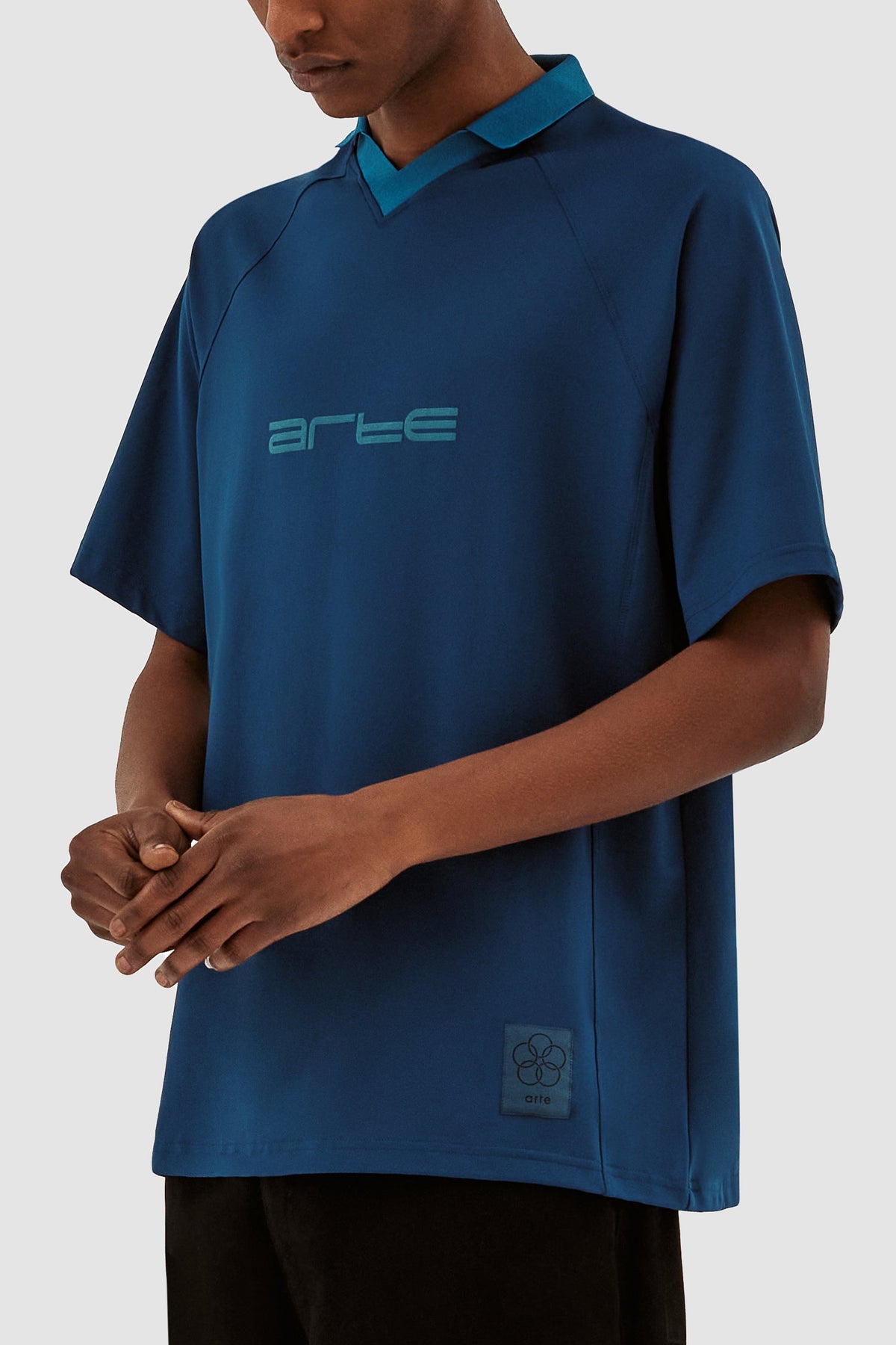 T-shirt à col Taylor - Marine