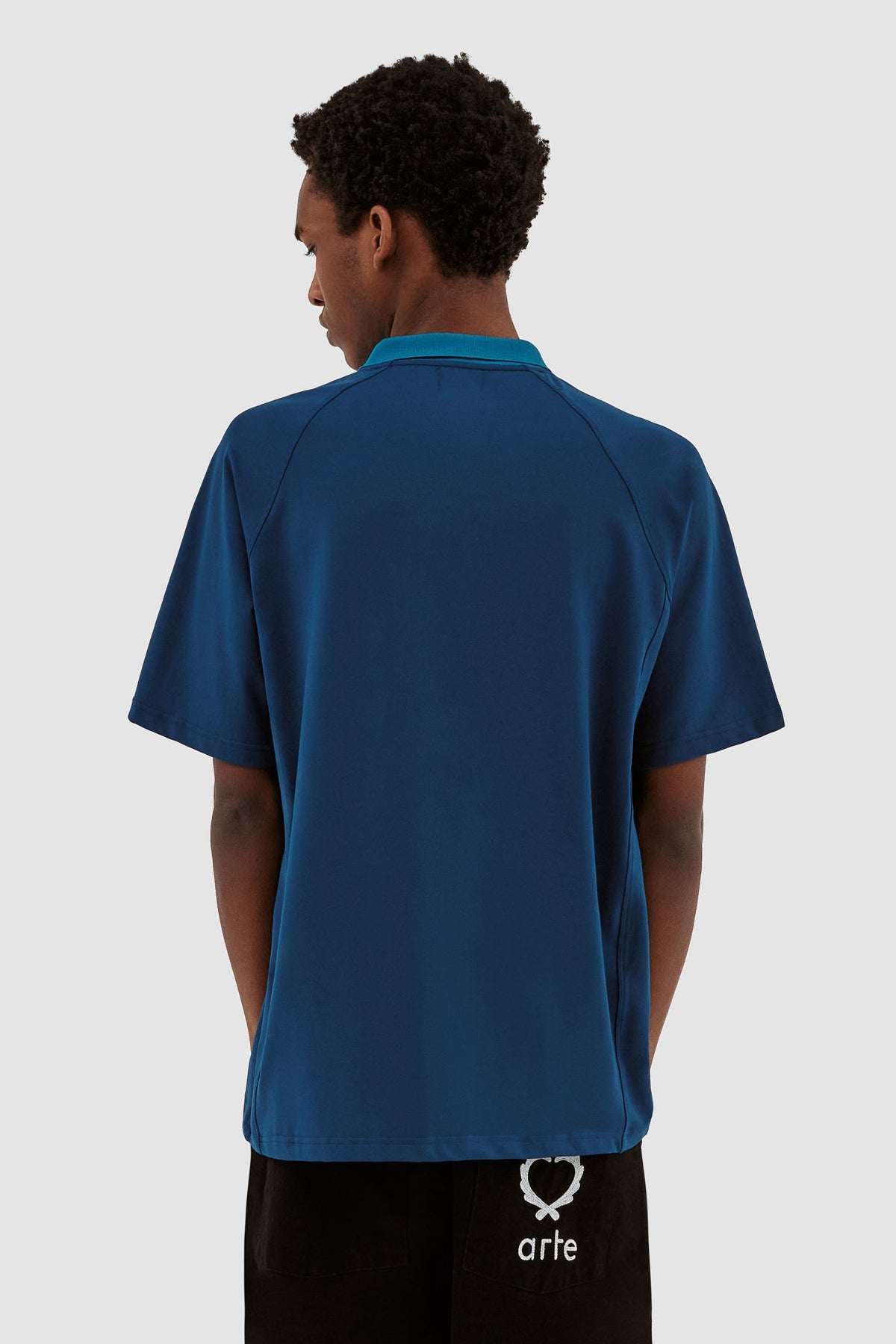 T-shirt à col Taylor - Marine