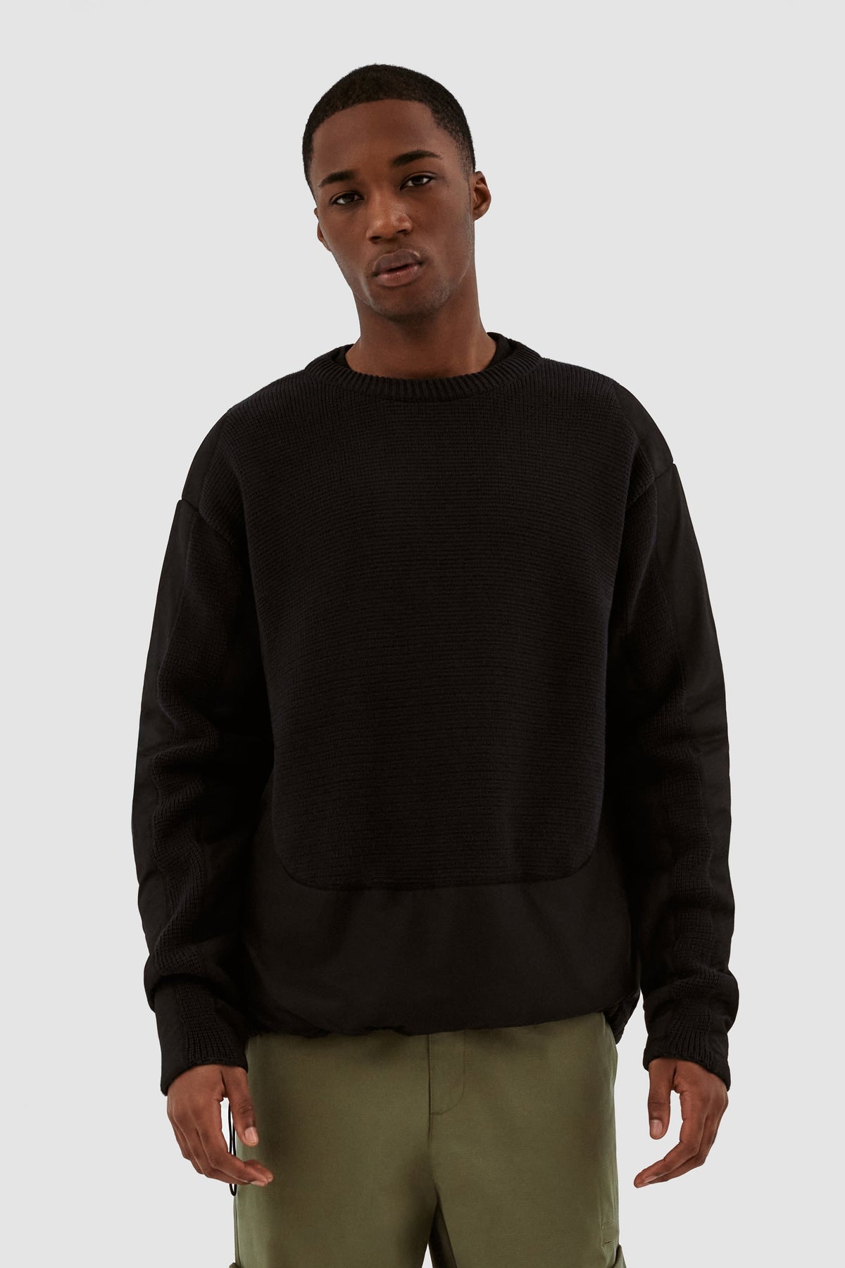 Pull Kris contrasté - Noir