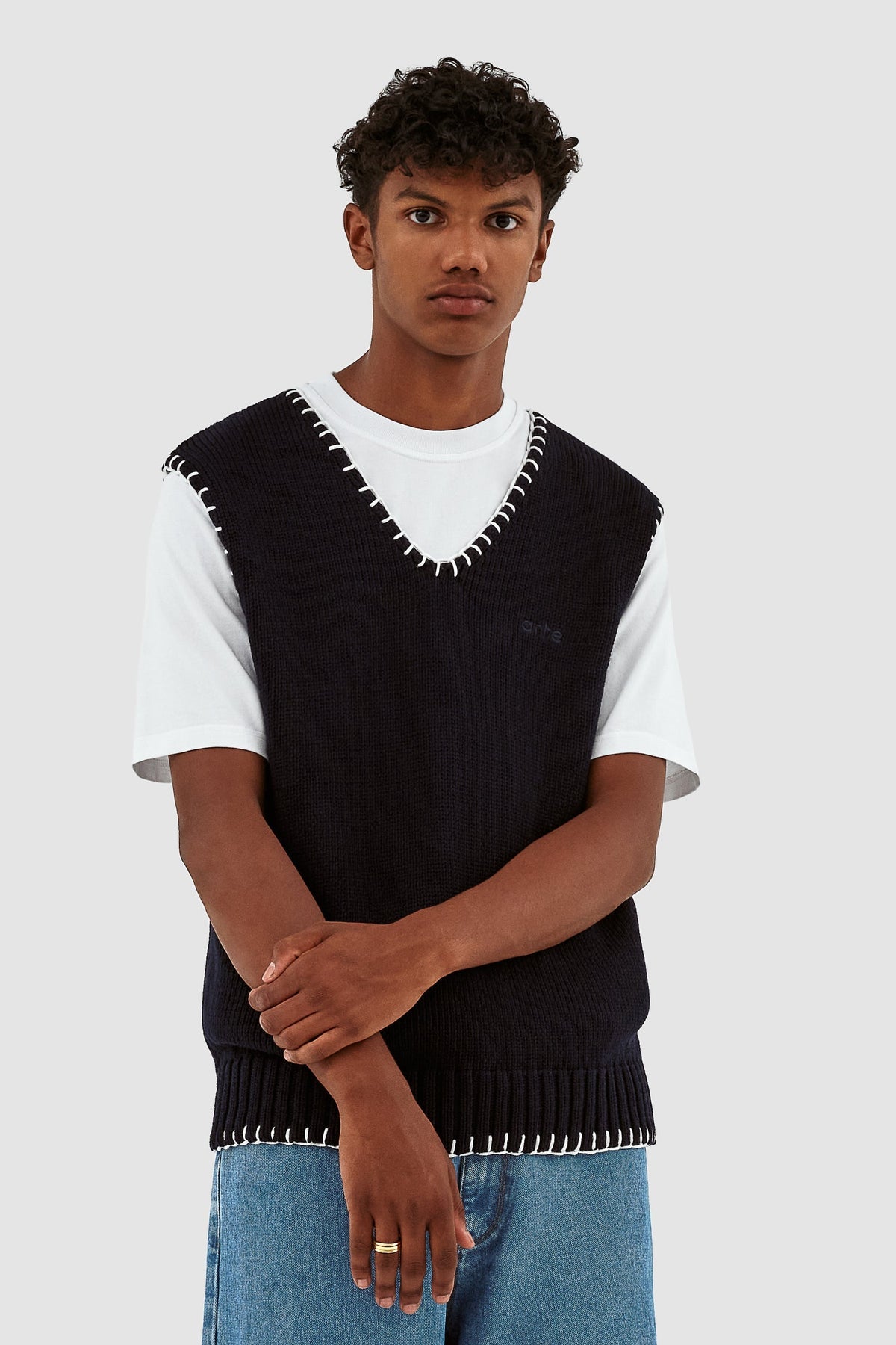 Gilet Karl Stitching - Marine
