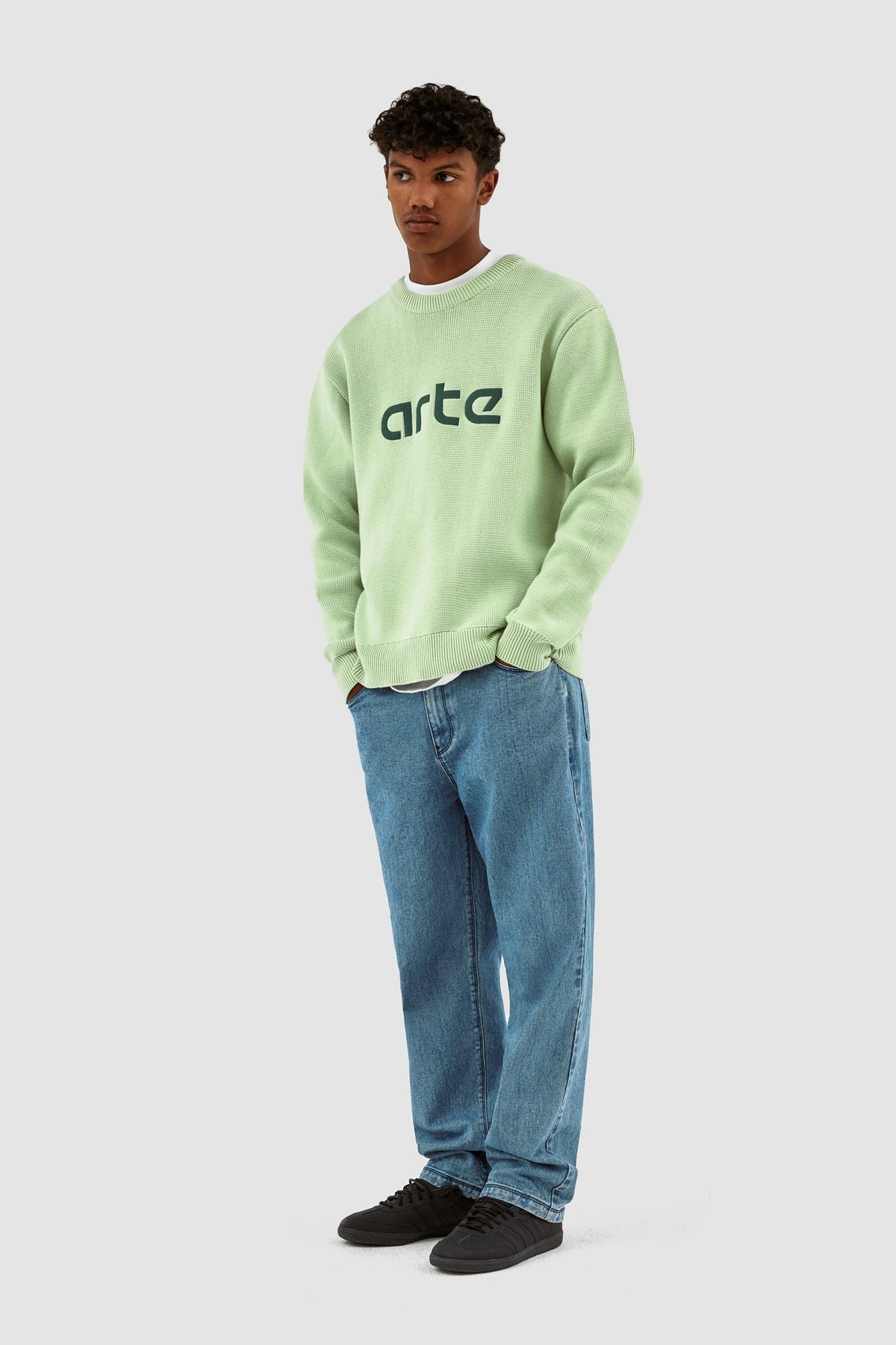 Pull à logo Kris - Vert clair