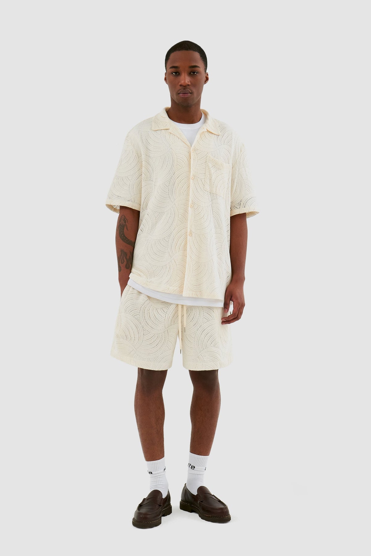 Chemise en crochet Stan - Crème