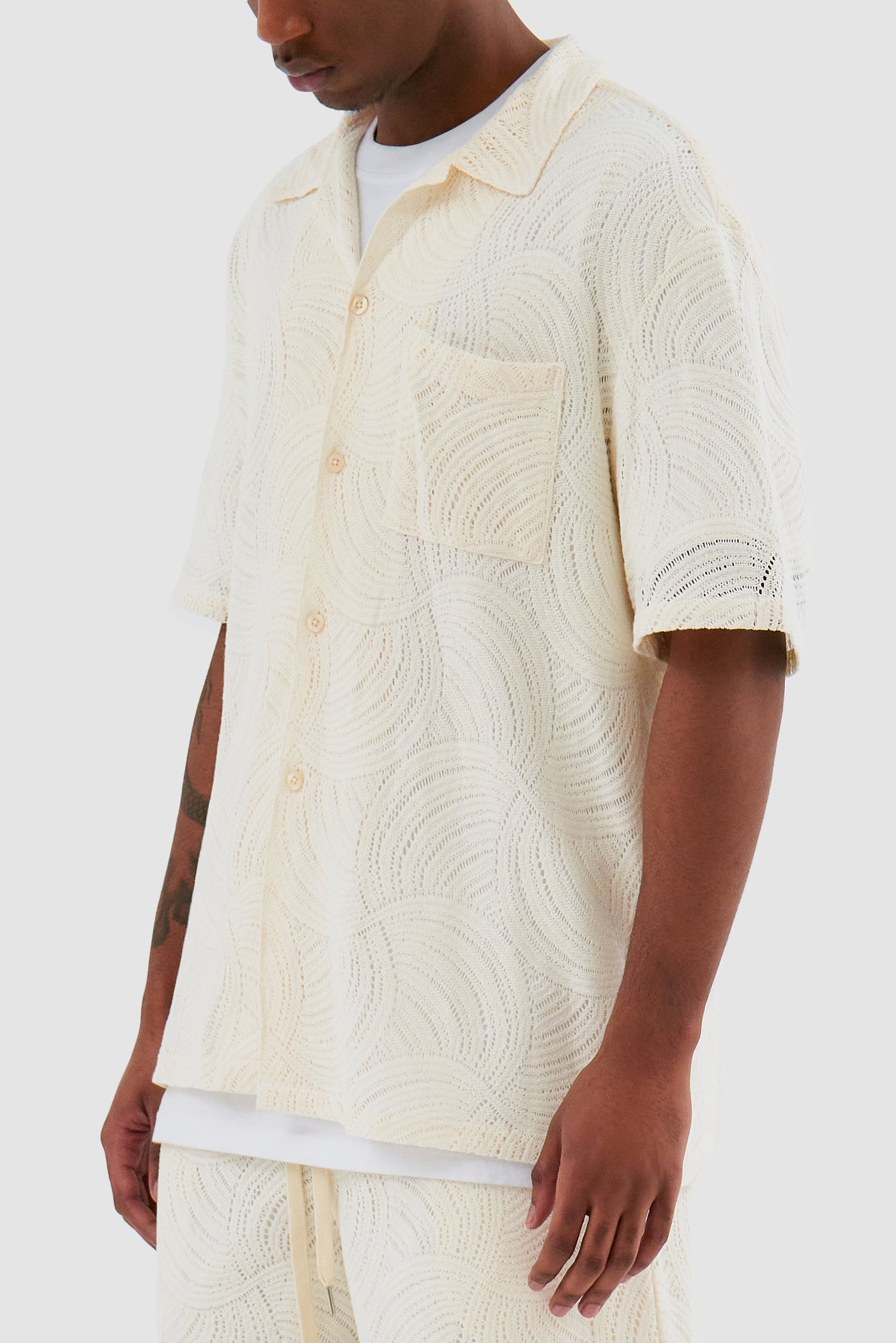 Chemise en crochet Stan - Crème
