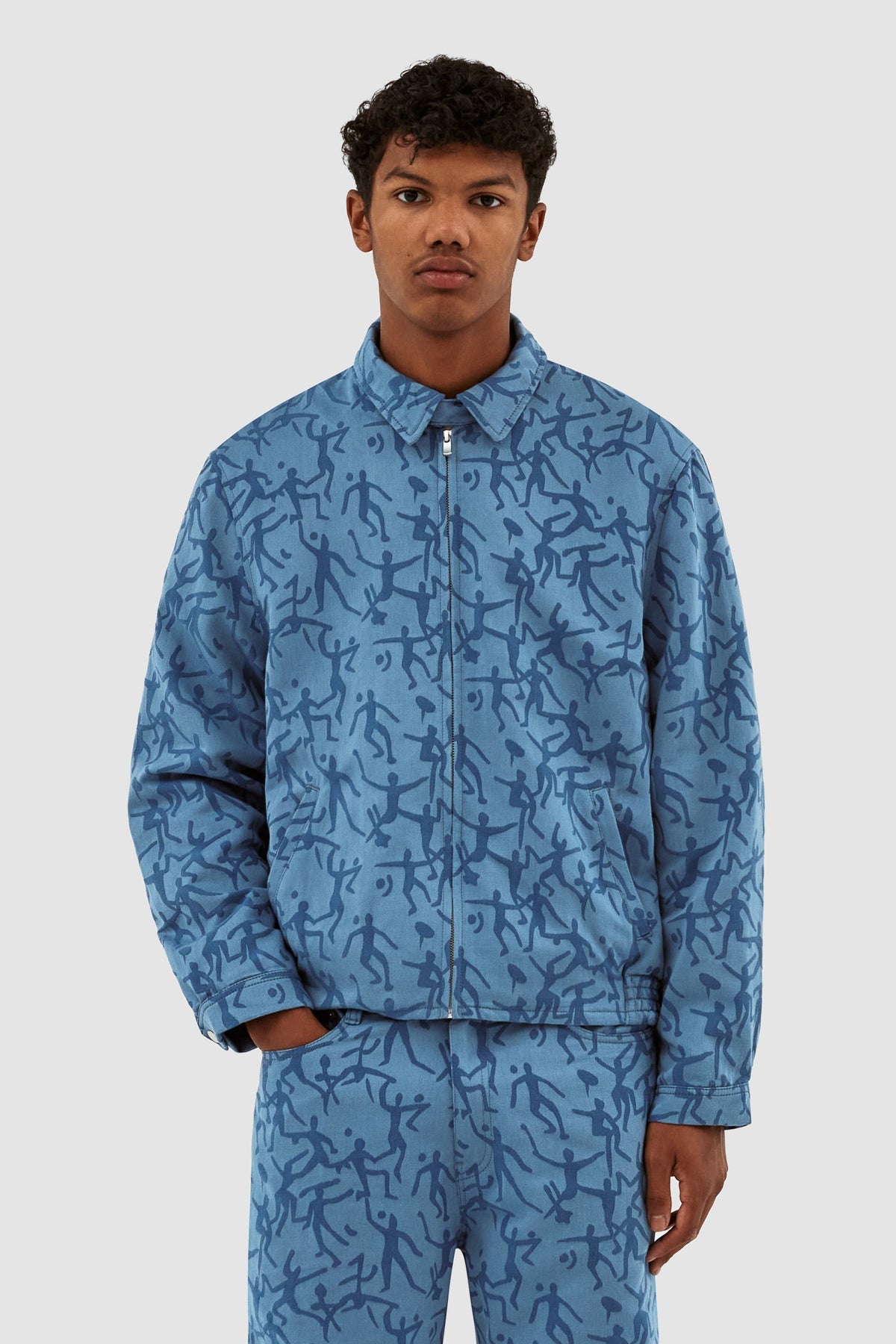 Veste James Allover - Bleu