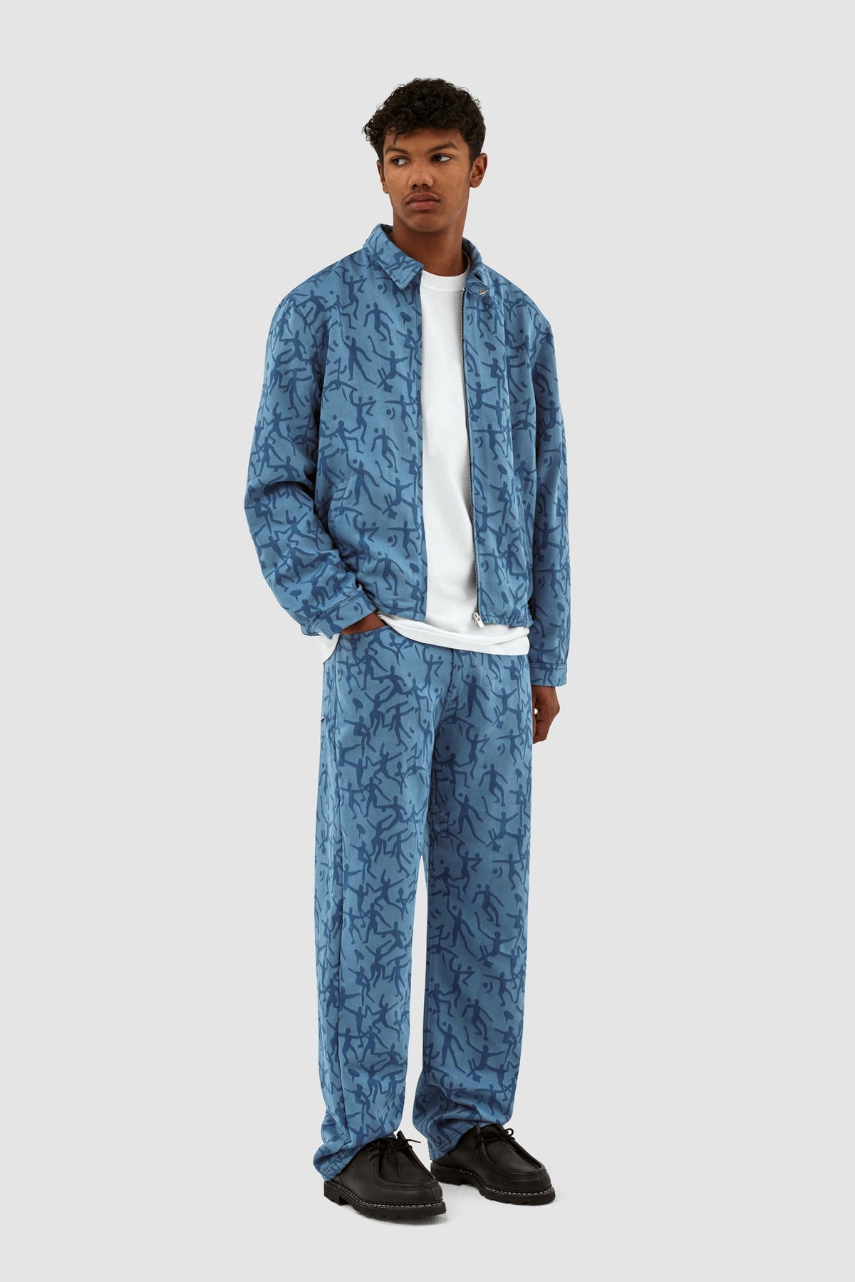 Pantalon James Allover - Bleu