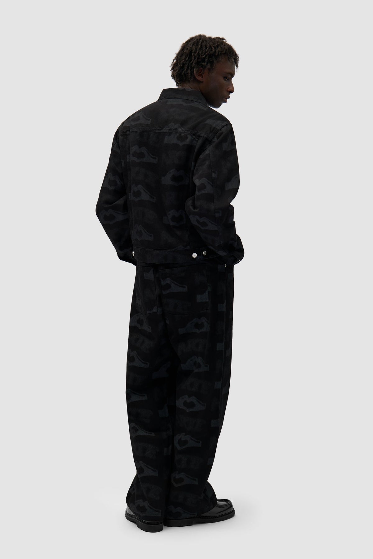 Pantalon imprimé Heart - Noir