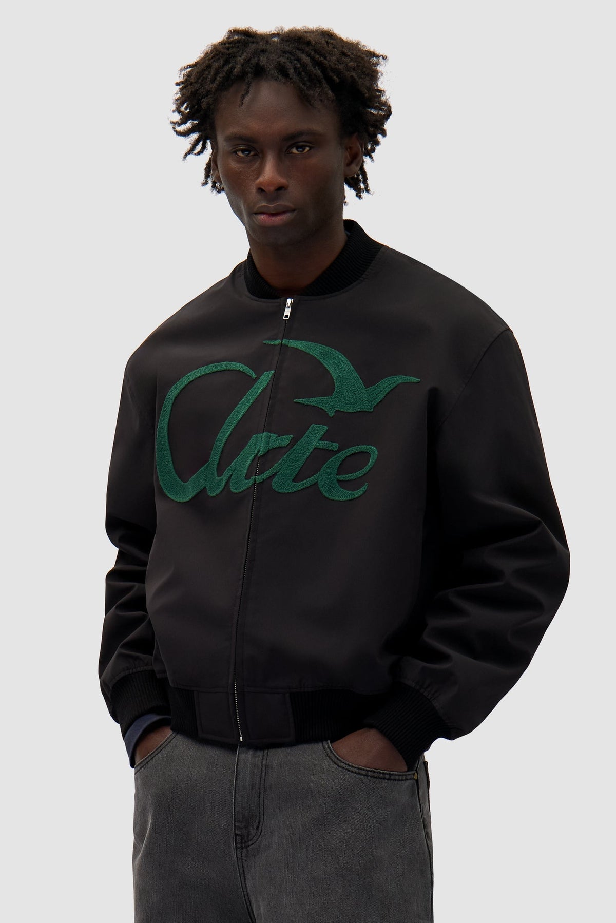 Logo Bird Bomber Jacket - Noir
