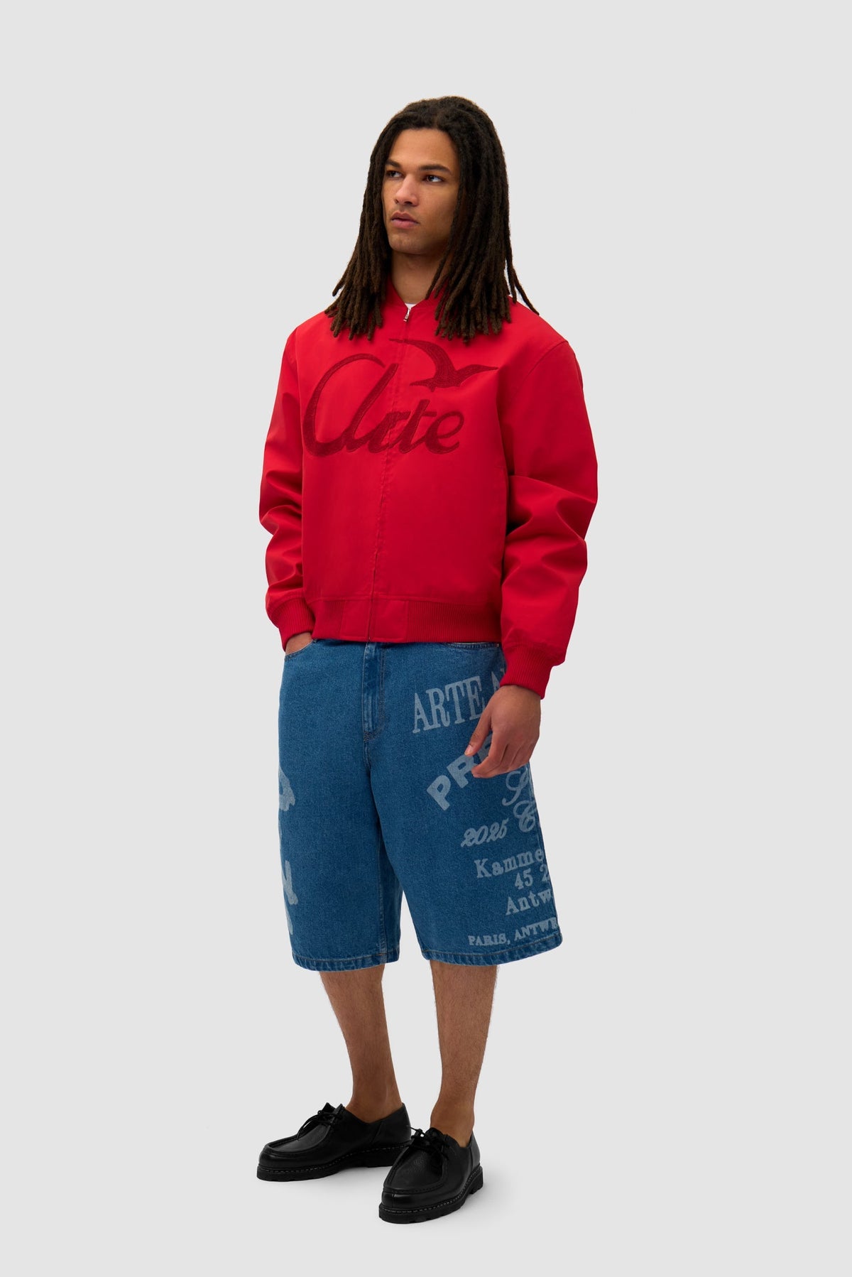 Logo Bird Bomber Jacket - Rouge