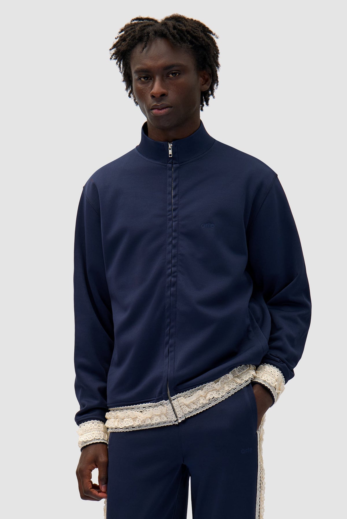 Veste à bordures - Marine