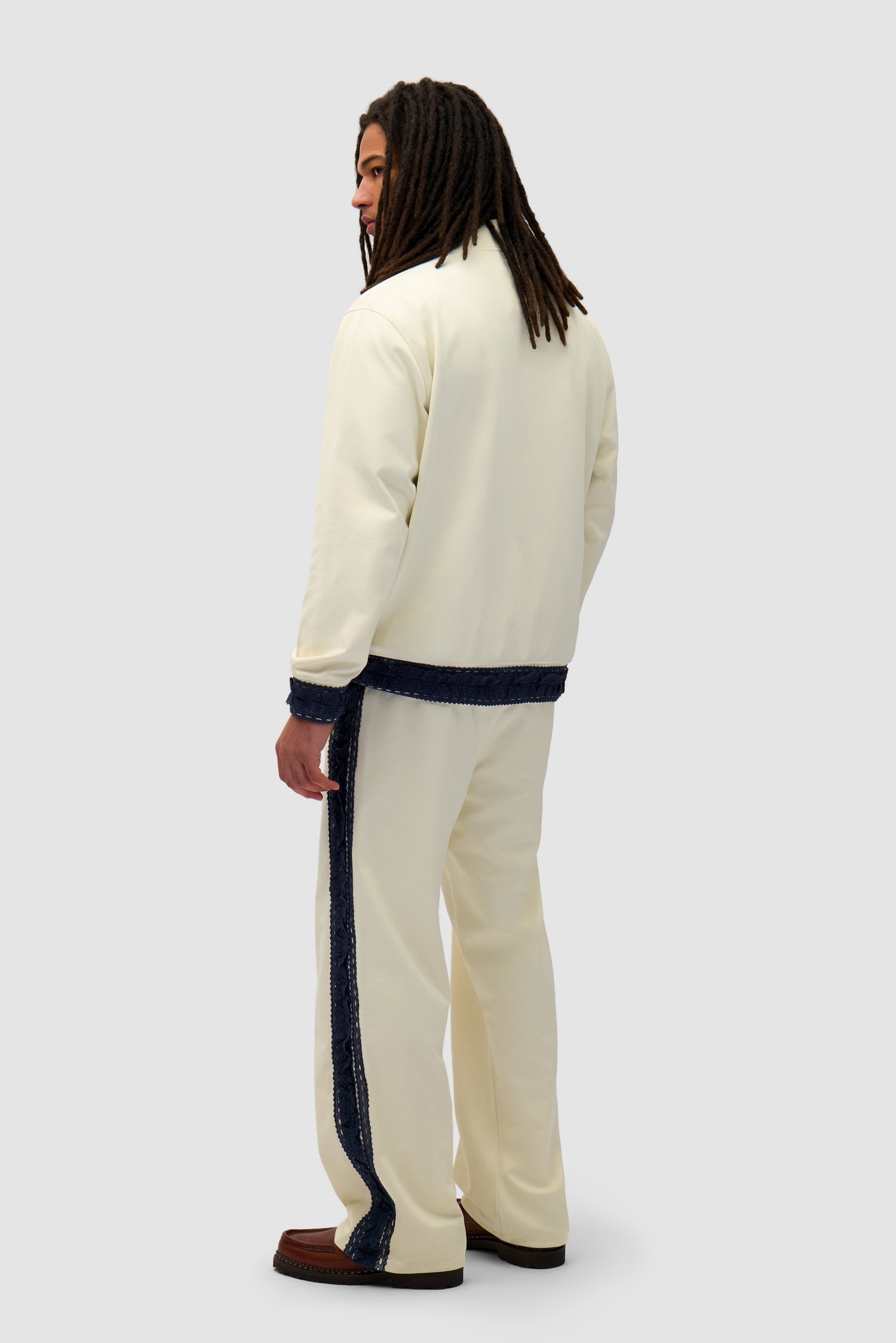 Pantalon à bordures - Crème