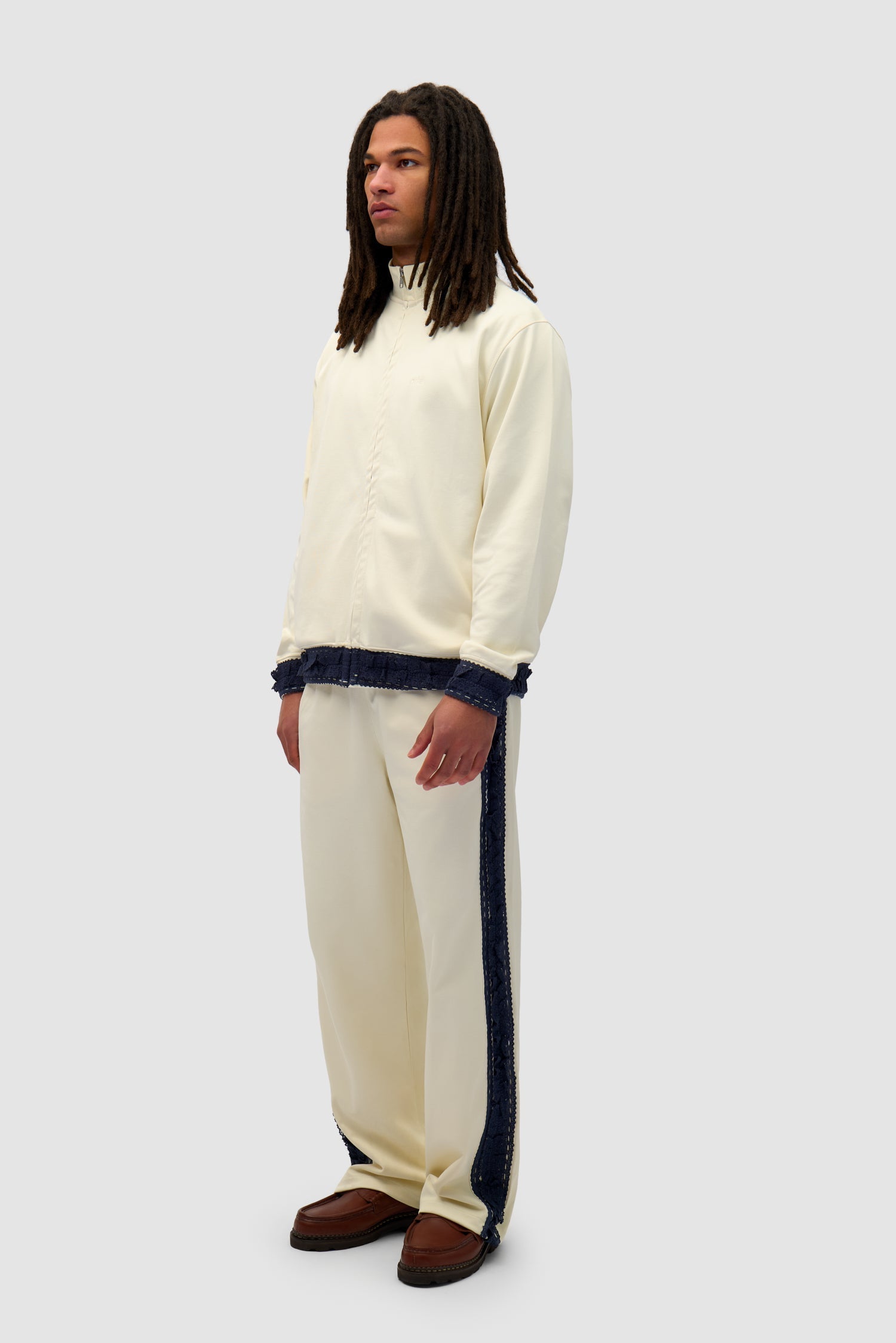 Pantalon à bordures - Crème