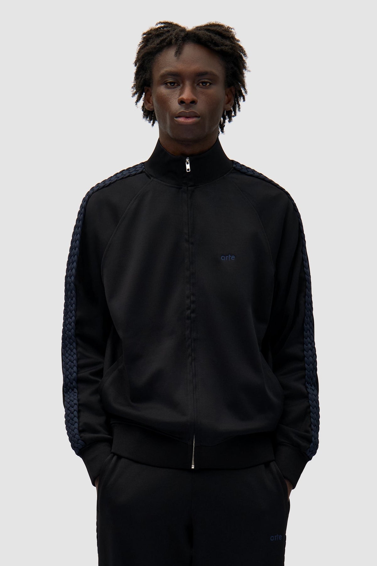 Veste à bandes tressées - Noir