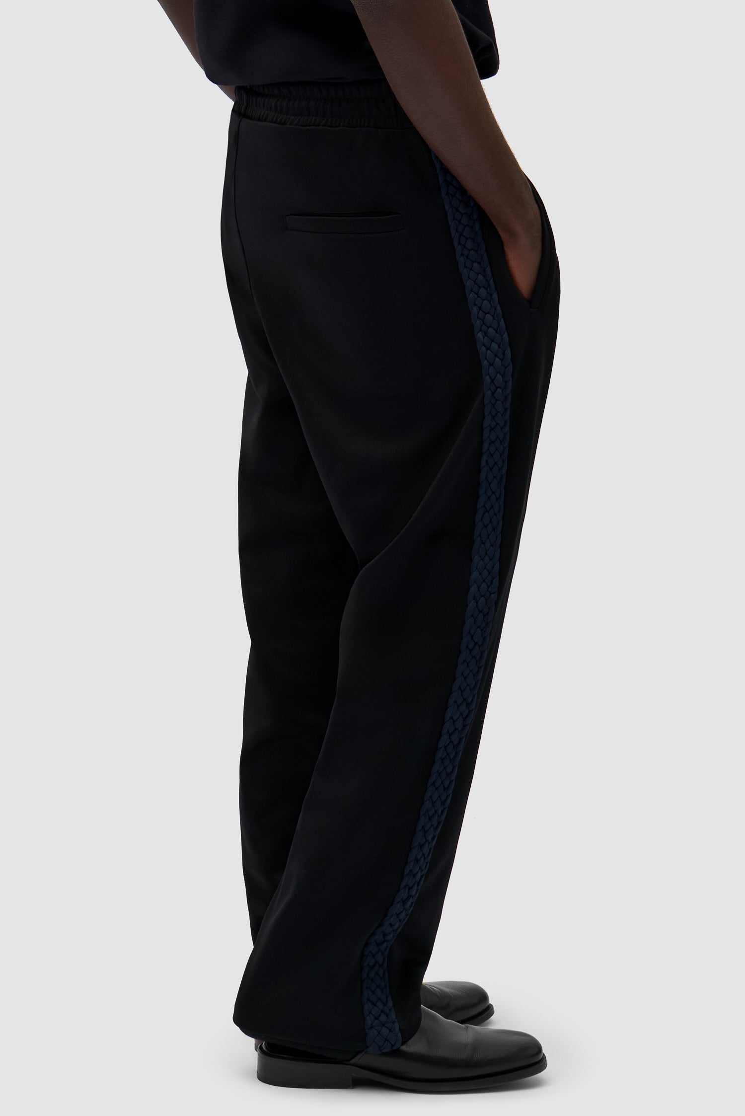 Pantalon à bandes tressées - Noir