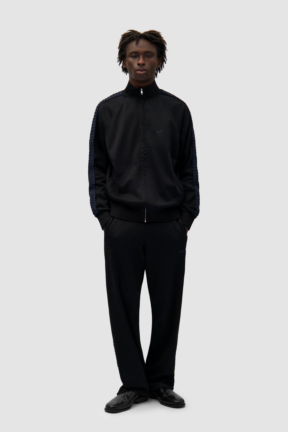 Pantalon à bandes tressées - Noir