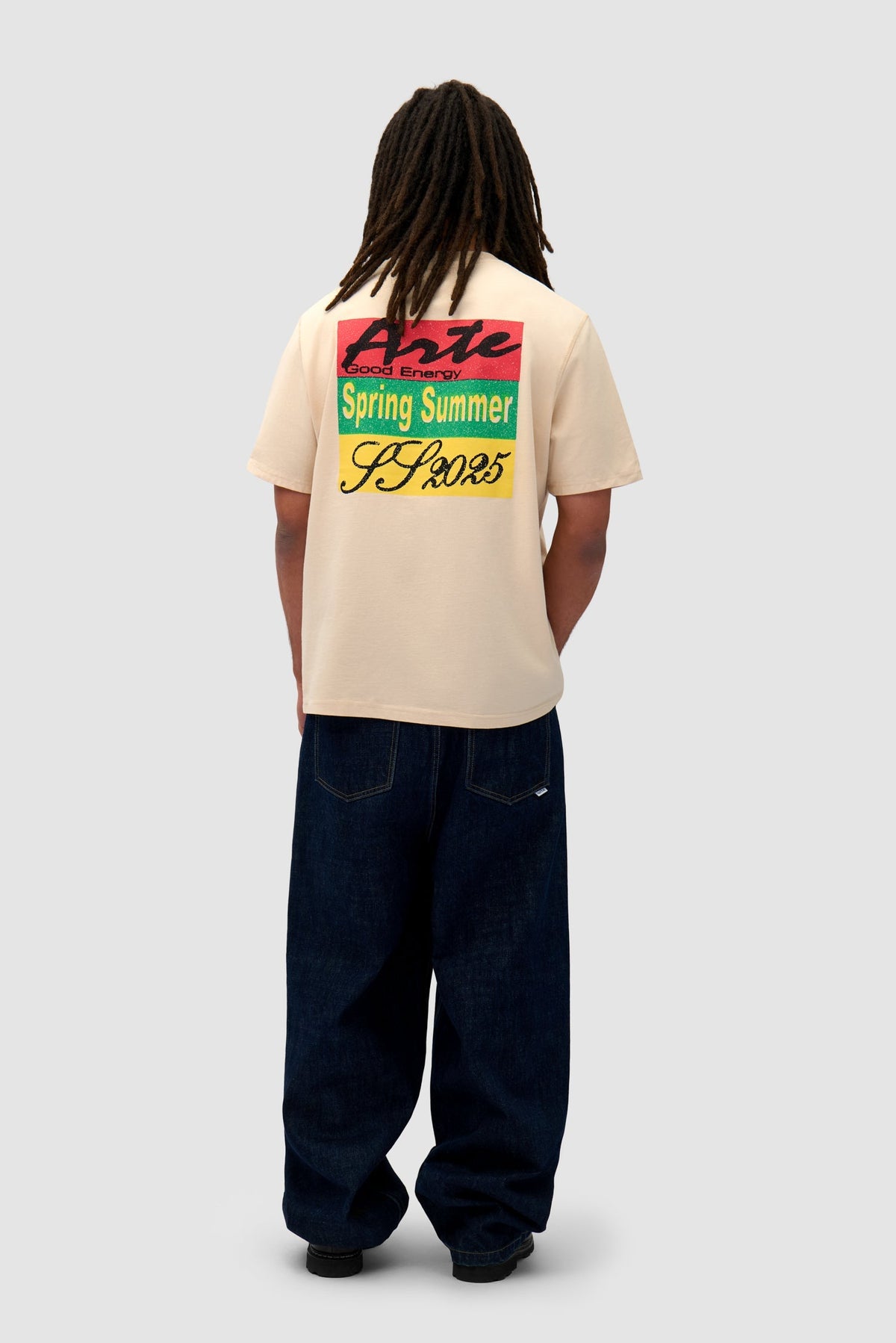 T-shirt à imprimé multicolore - Crème