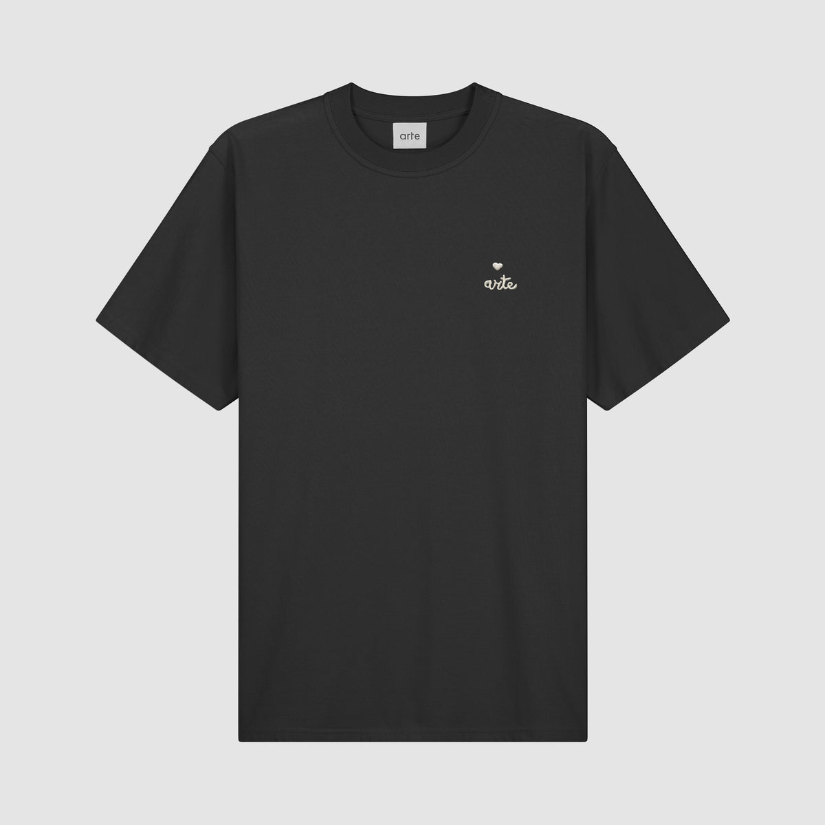 T-shirt avec logo en forme de cœur - Noir