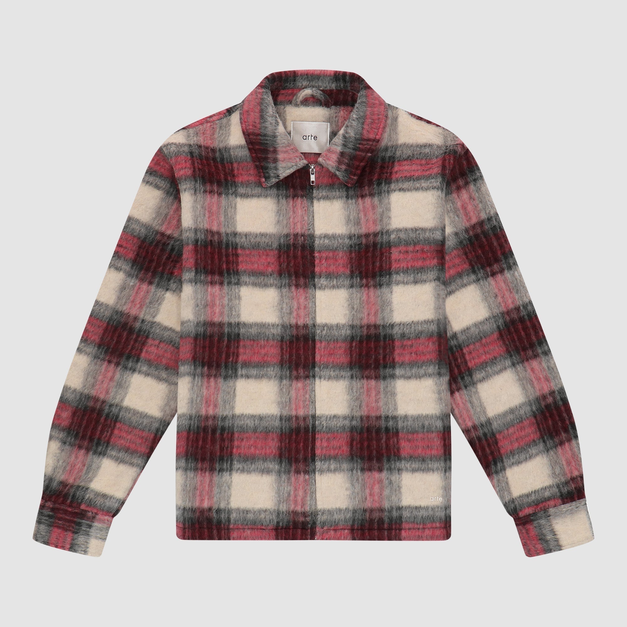 Chemise à fermeture éclair - Plaid