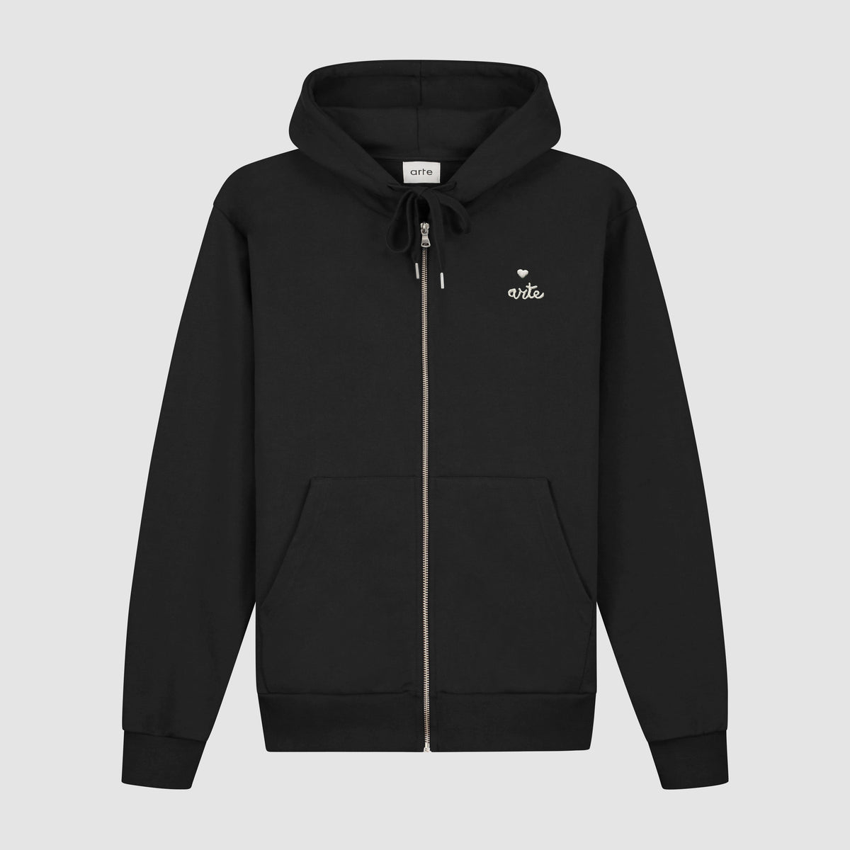 Sweat à capuche zippé Heart - Noir