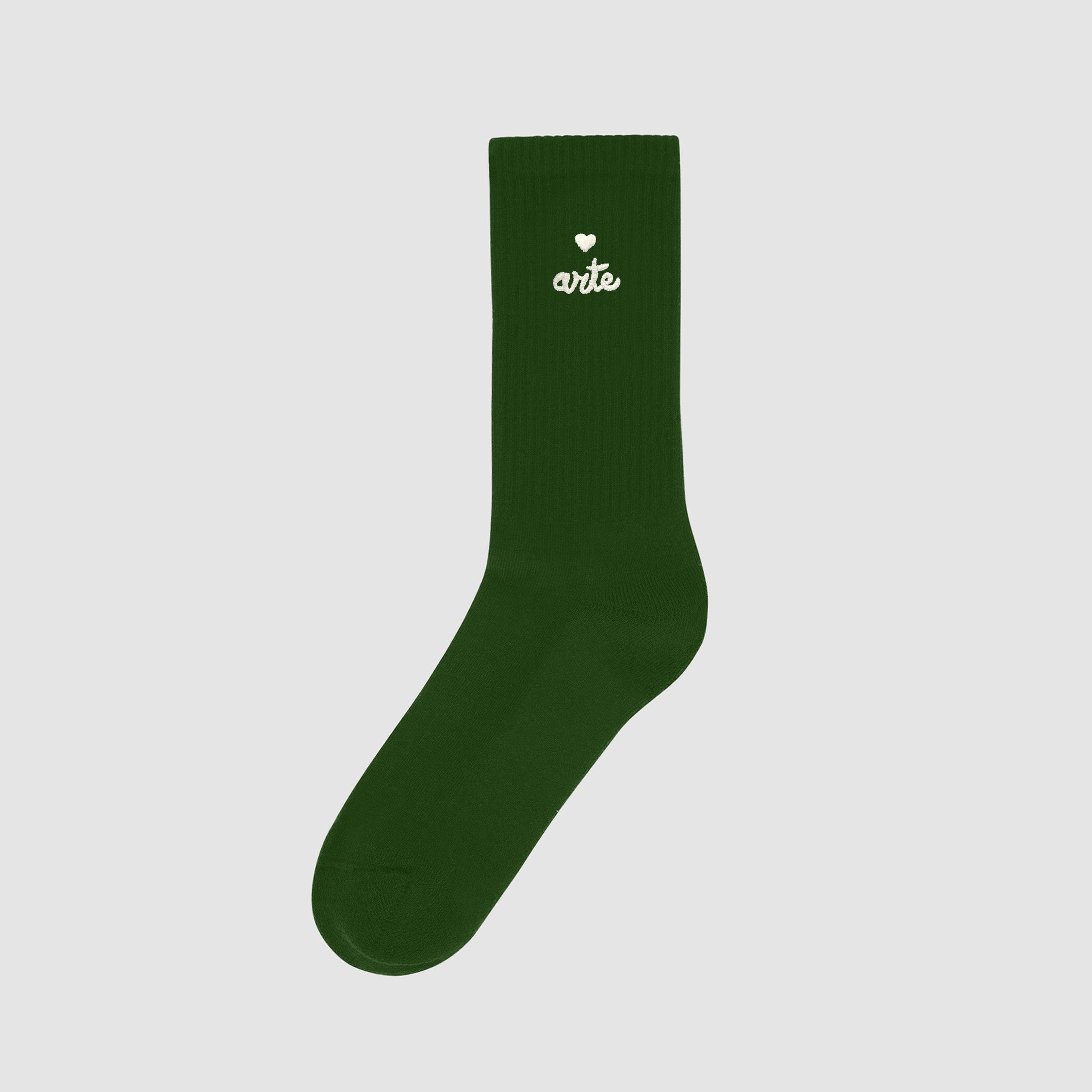 Chaussettes à logo en forme de cœur - vertes