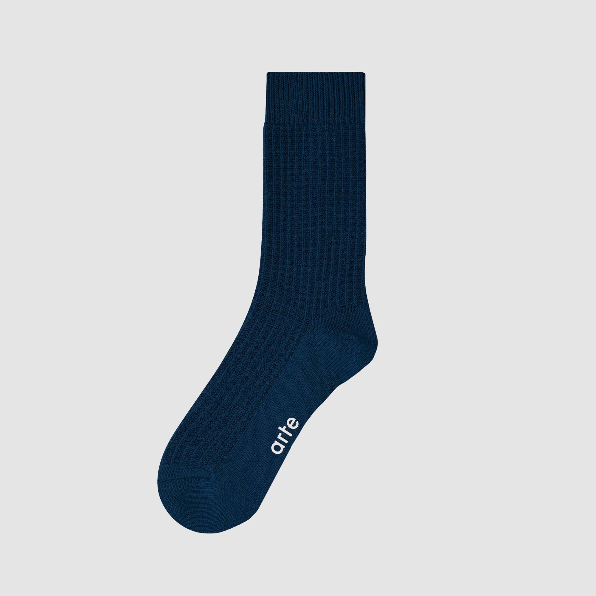 Chaussettes gaufrées - Marine