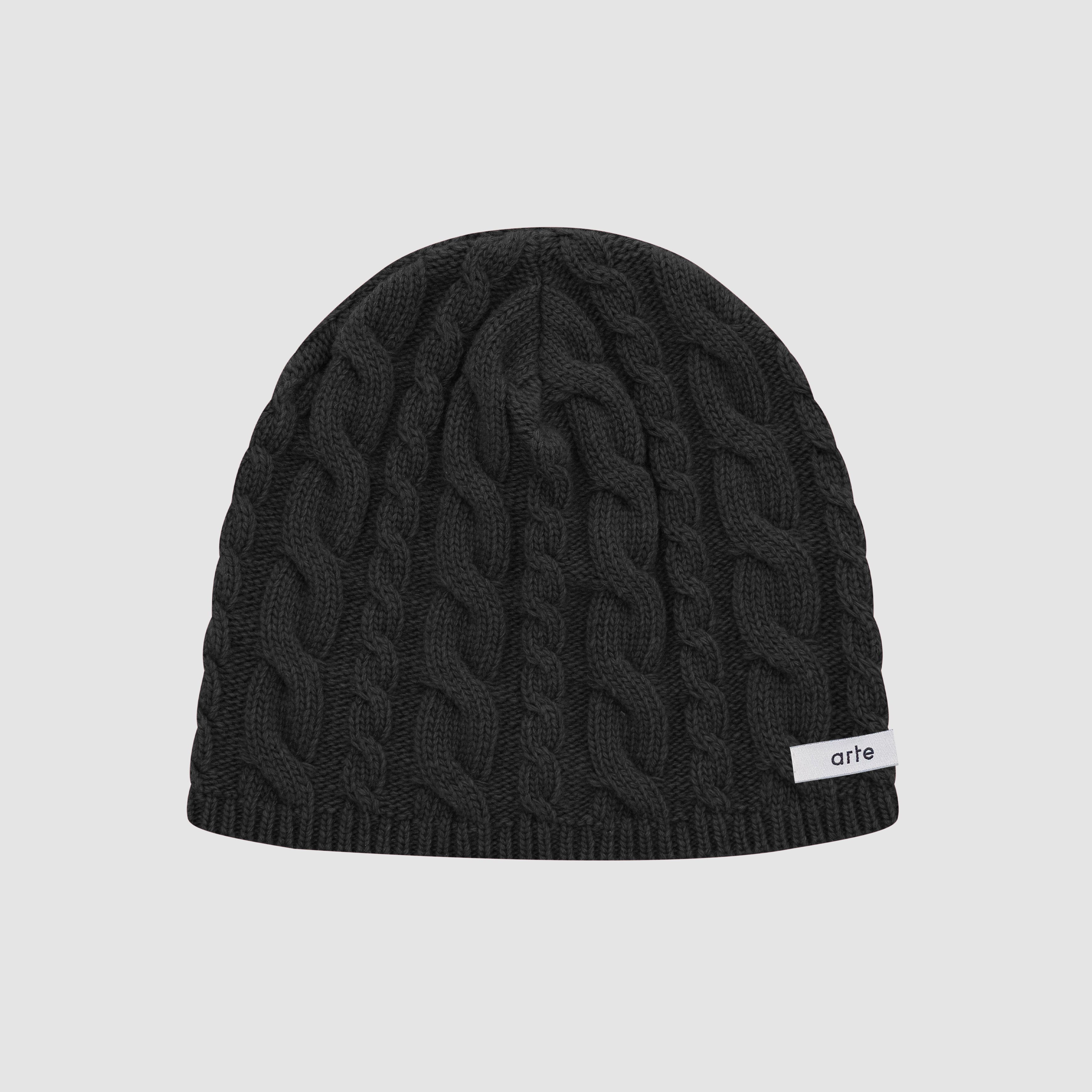 Bonnet tressé - Noir