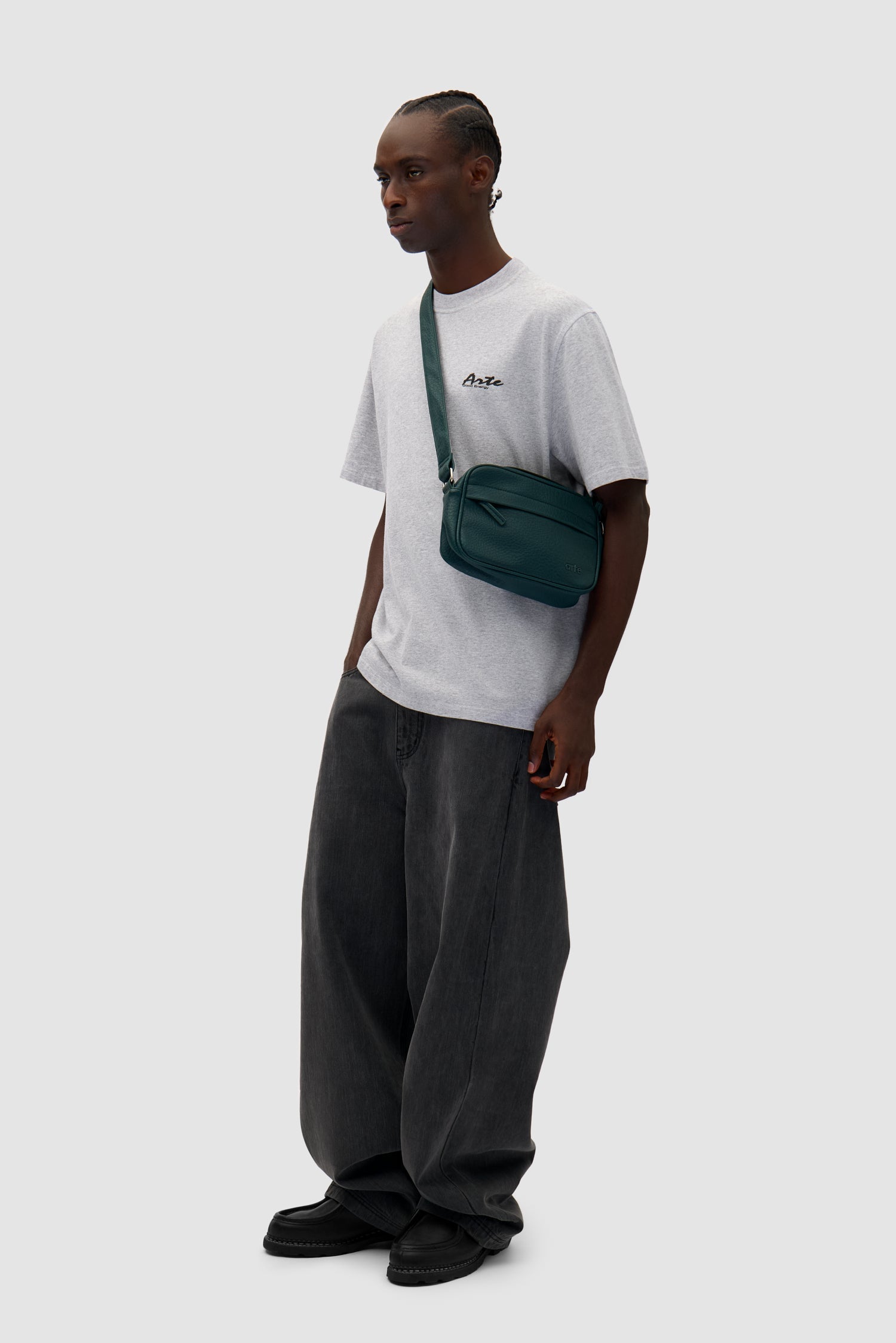 Sac en cuir texturé - Vert