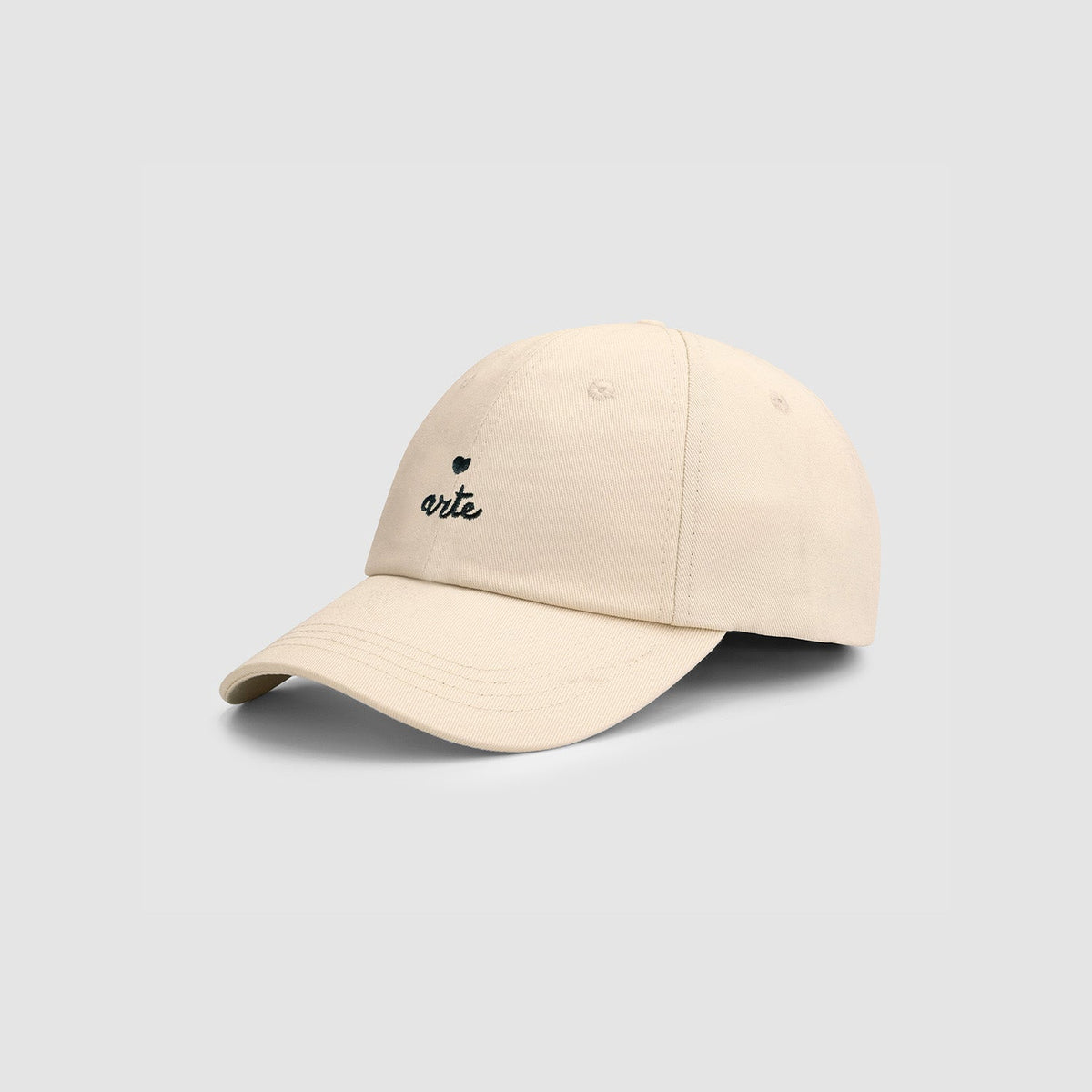 Casquette avec logo en forme de cœur - Crème