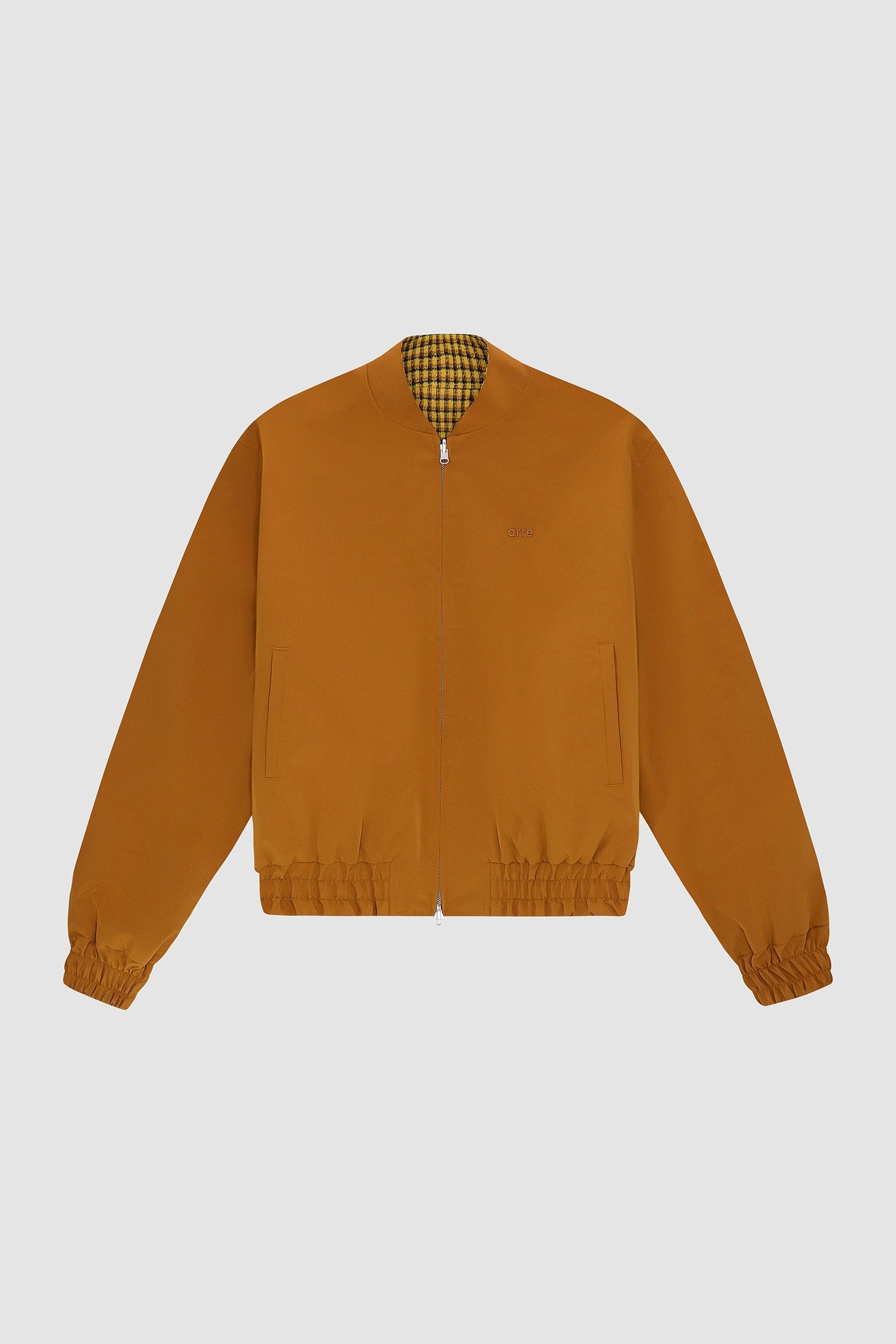Veste réversible en nylon - Marron/Jaune