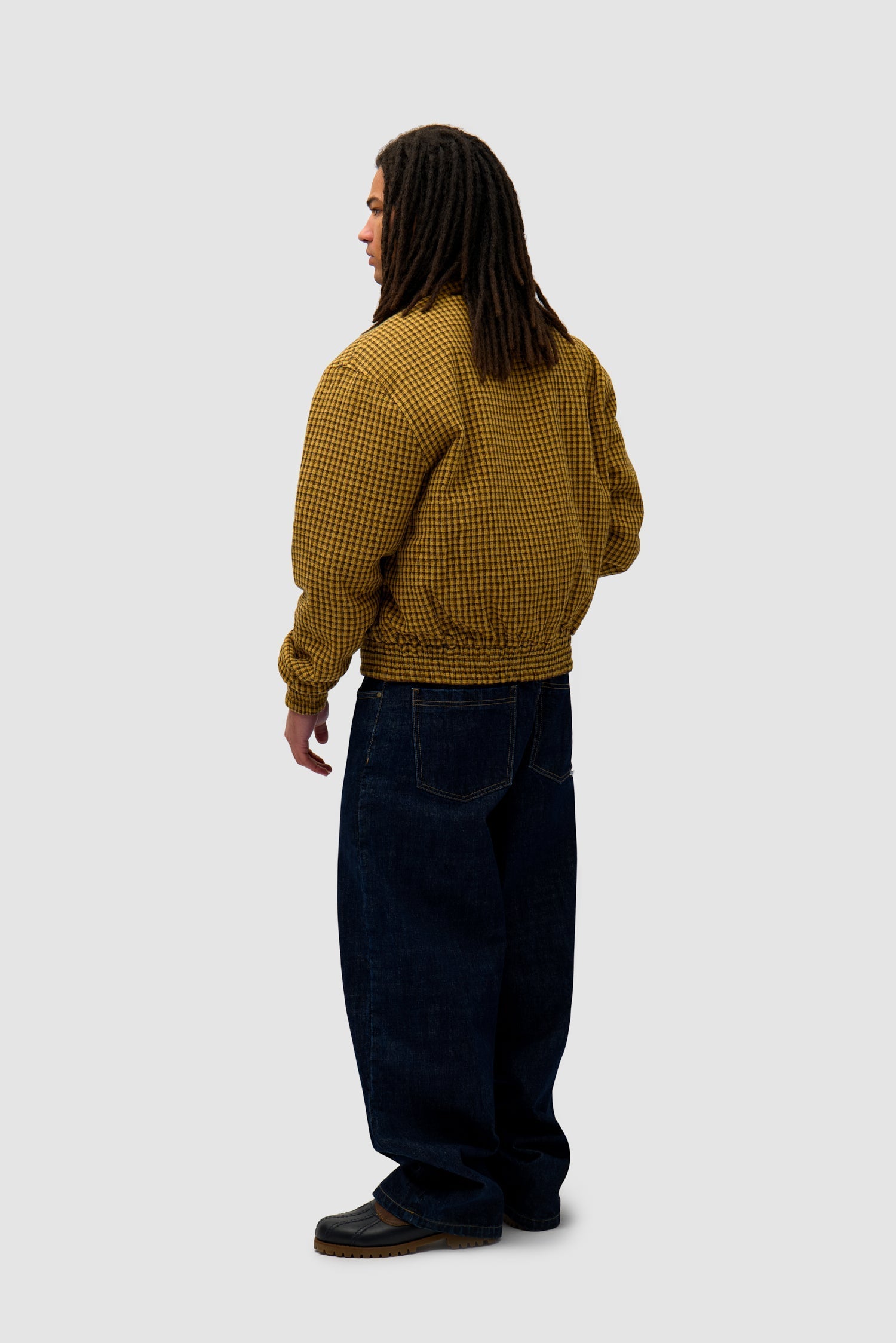 Veste réversible en nylon - Marron/Jaune