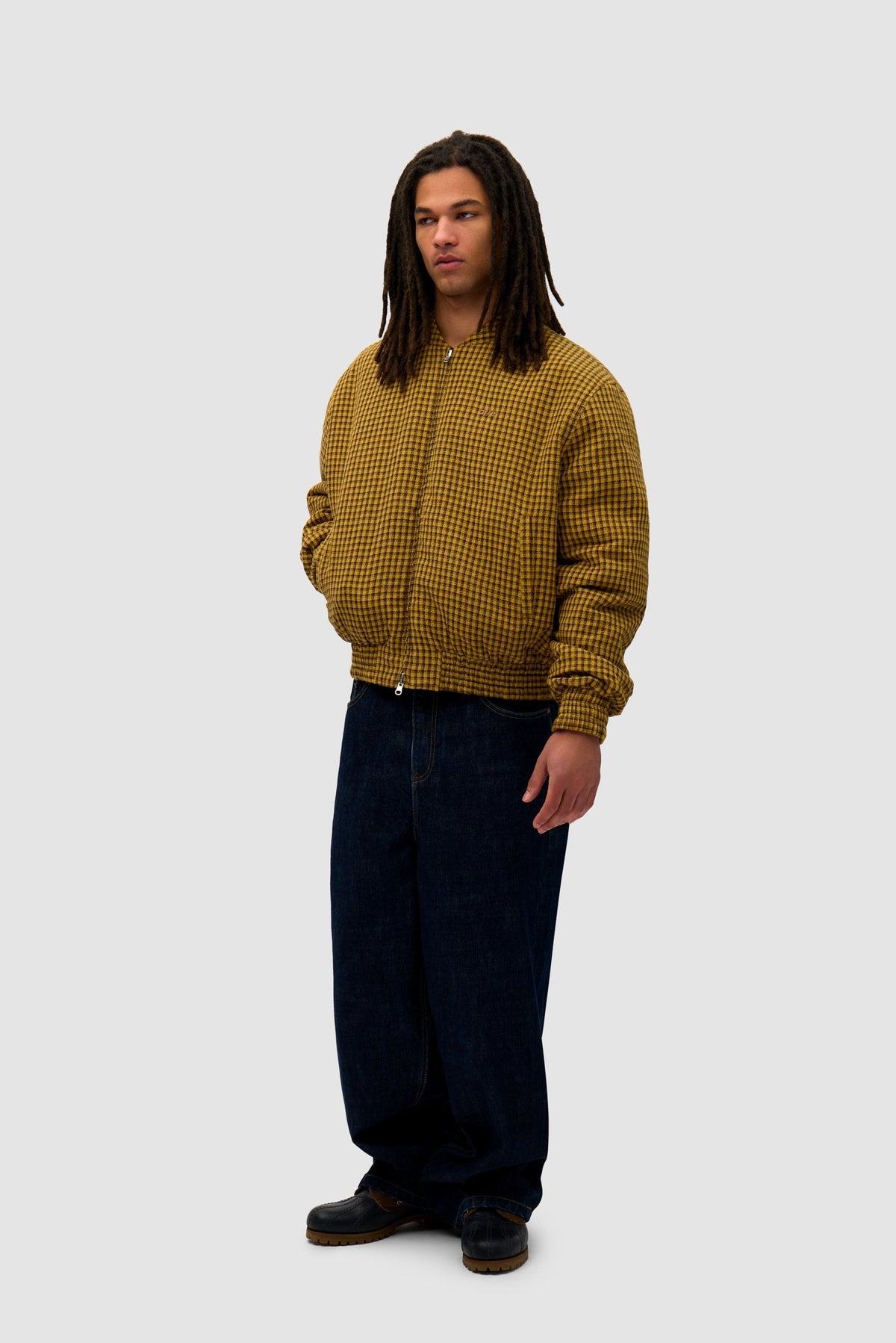 Veste réversible en nylon - Marron/Jaune