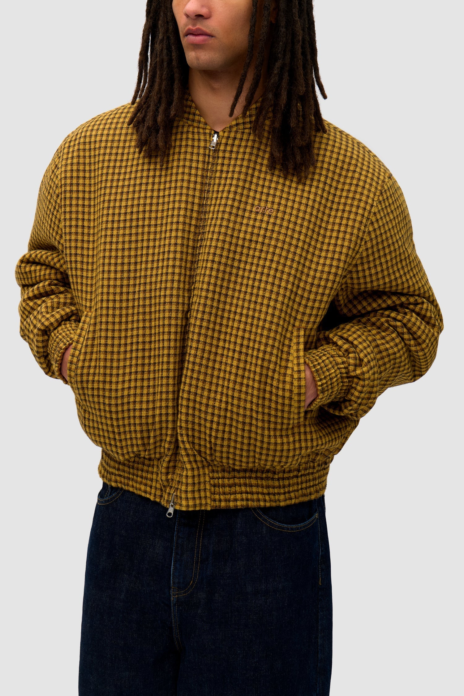 Veste réversible en nylon - Marron/Jaune