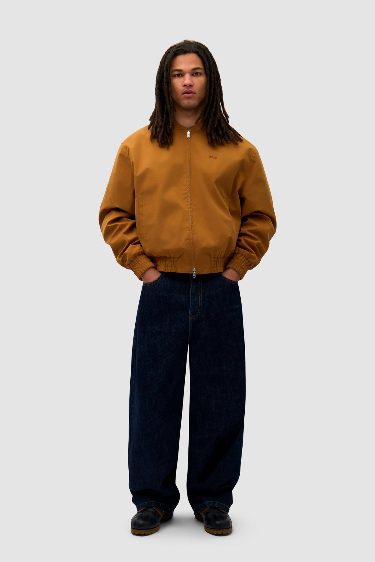 Veste réversible en nylon - Marron/Jaune