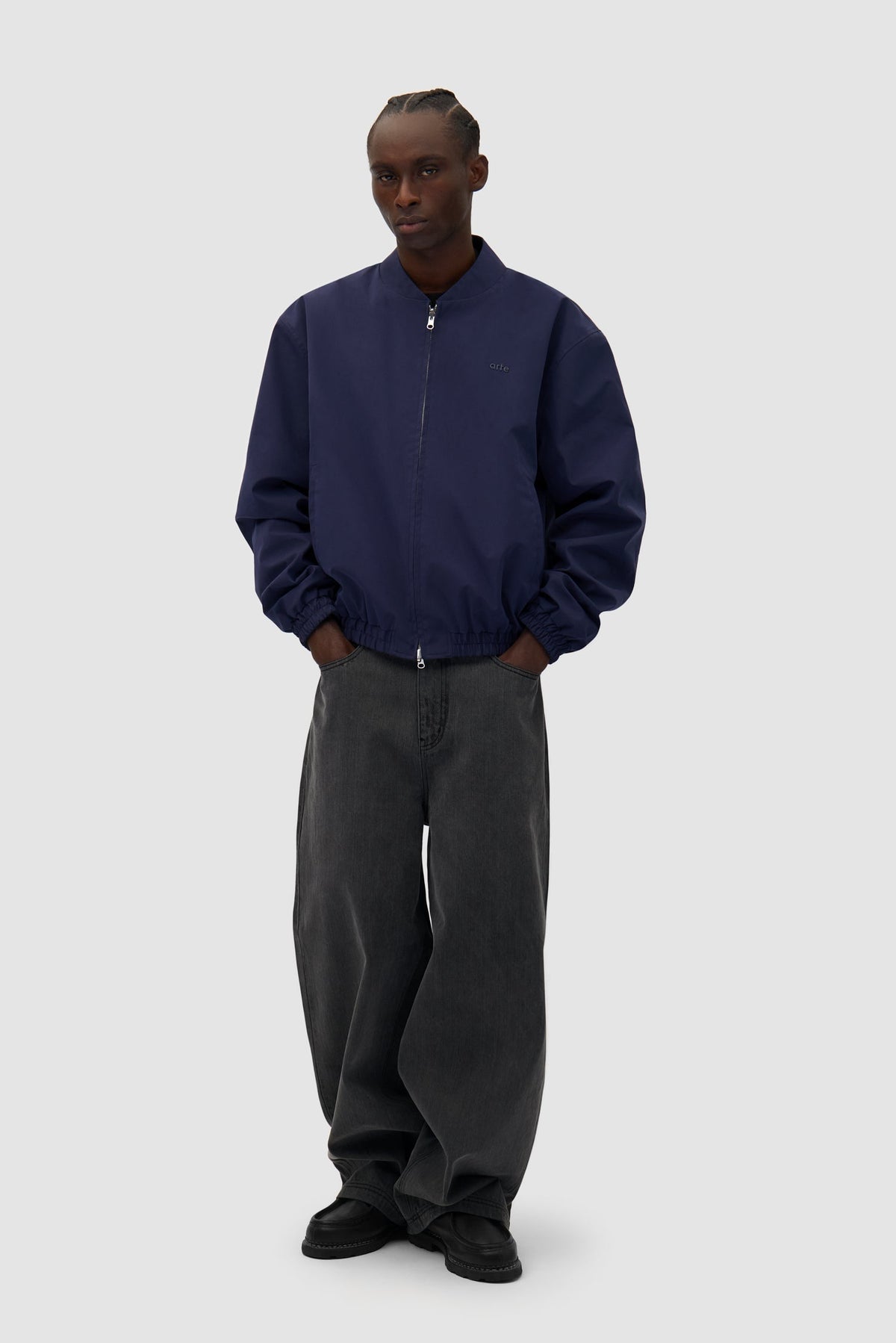 Veste réversible en nylon - marine/vert