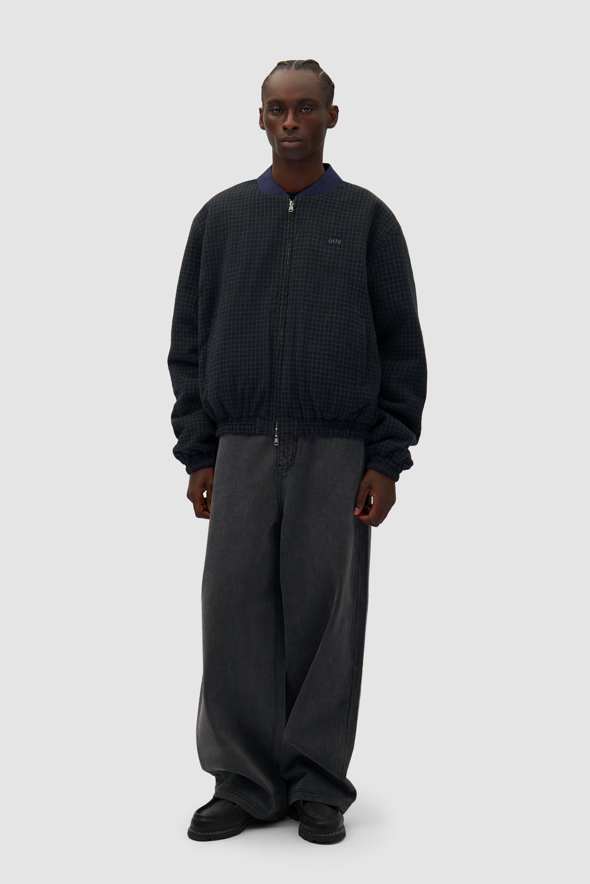 Veste réversible en nylon - marine/vert