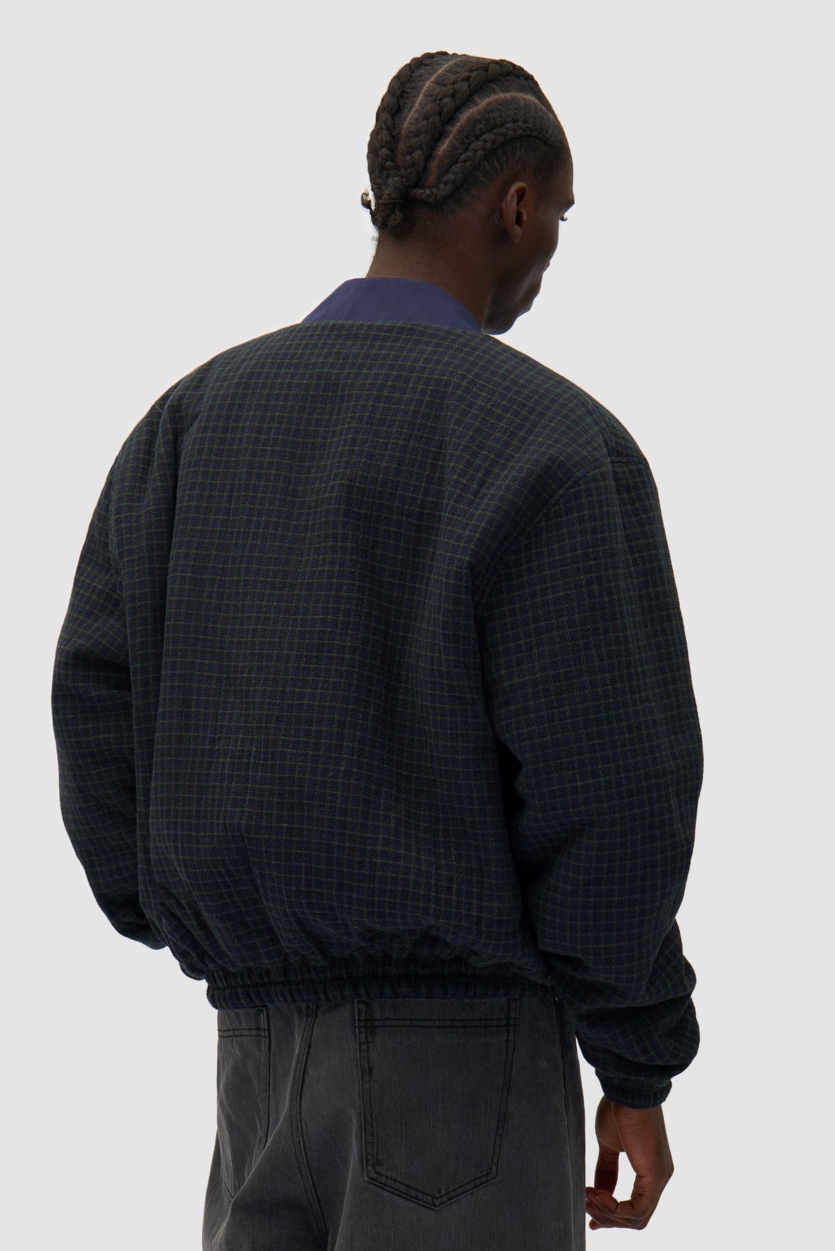 Veste réversible en nylon - marine/vert