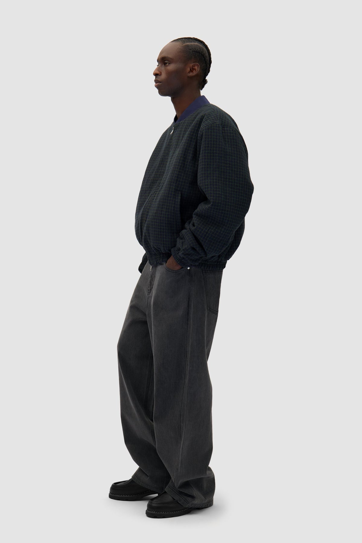 Veste réversible en nylon - marine/vert