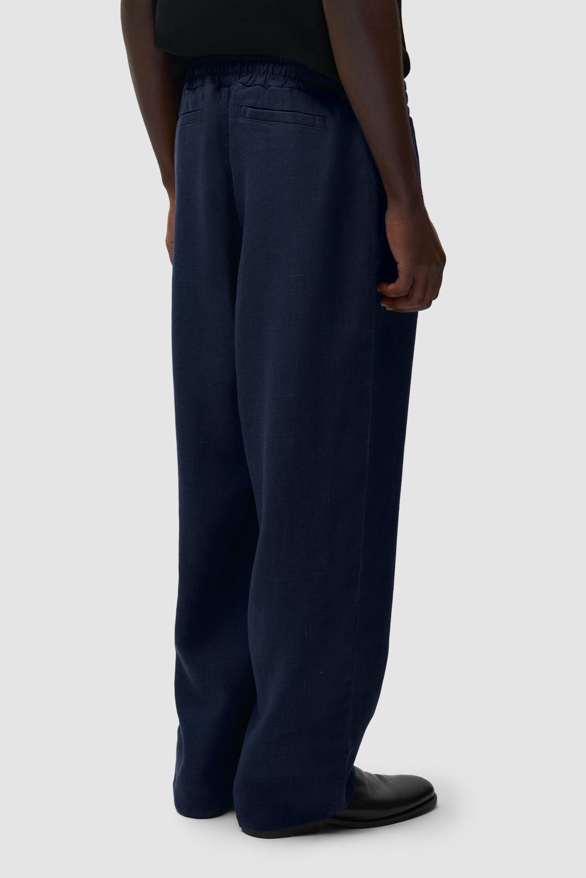 Pantalon en lin - Bleu marine